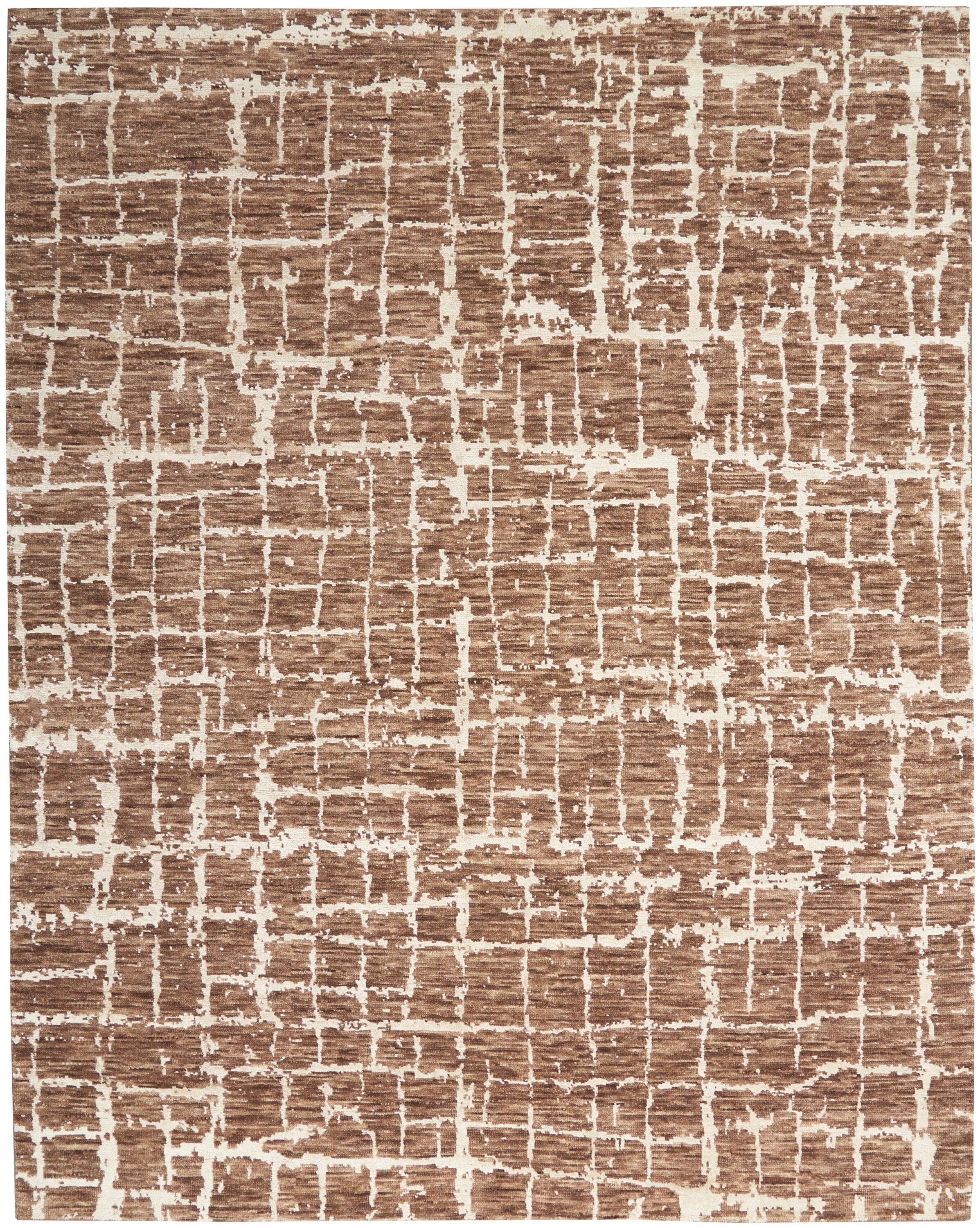 Nourison Luna 8'6" x 11'6" Mocha Ivory Modern Indoor Rug Rug Nourison