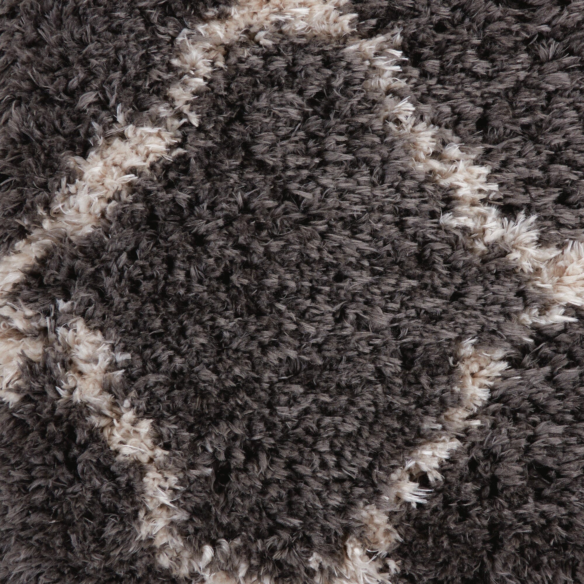 Nourison Luxe Shag 2'2" x 3'9" Charcoal/Beige Shag Indoor Rug Rug Nourison