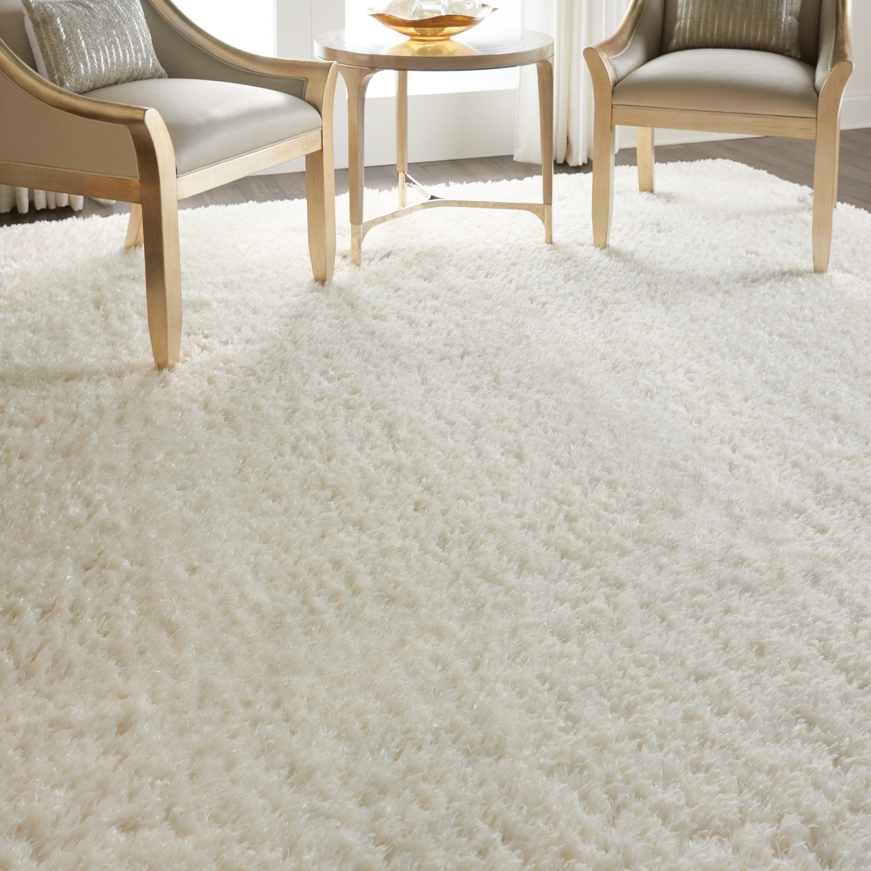 Nourison Luxe Shag 9' x 12' Ivory Shag Indoor Rug Rug Nourison