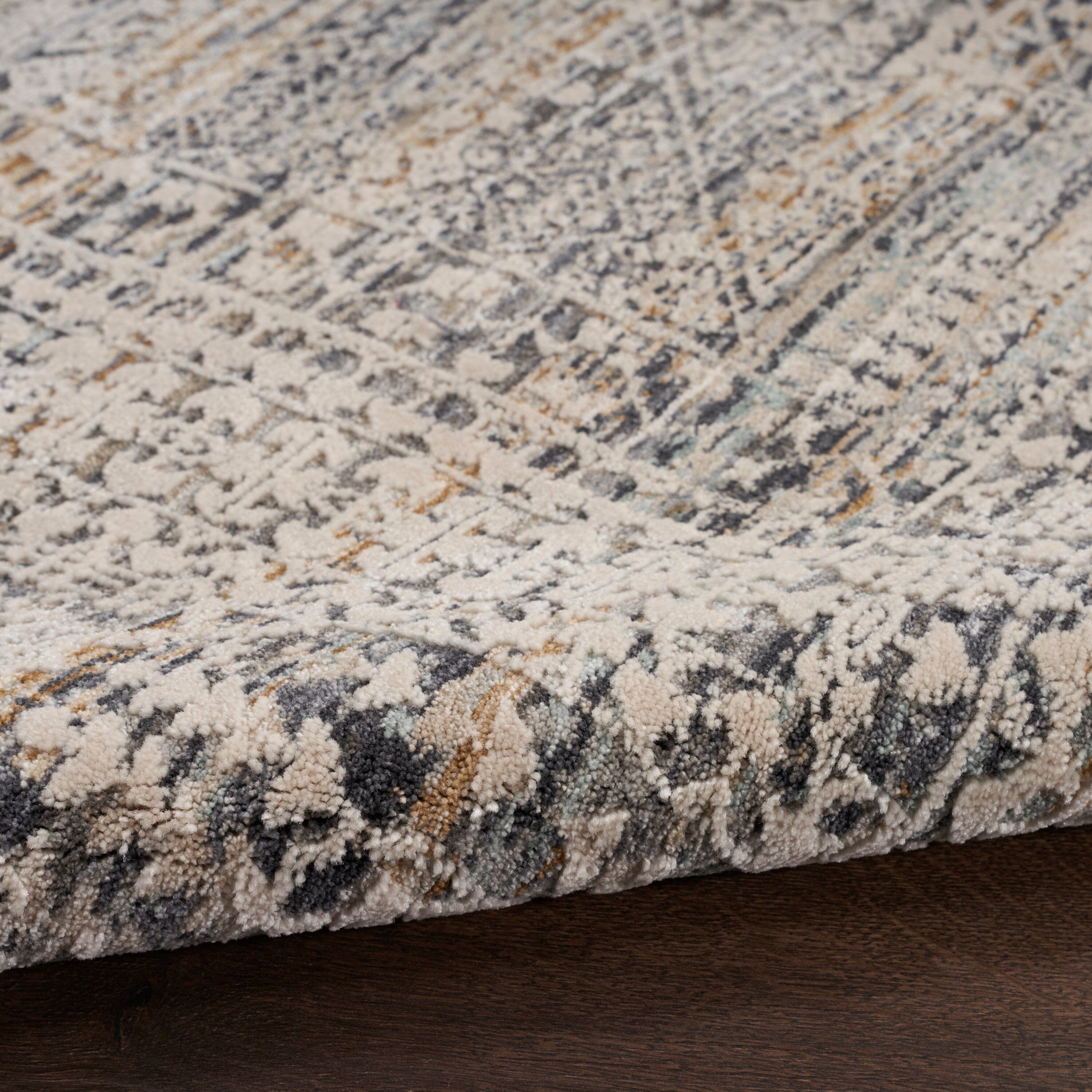Nourison Lynx 12' x 15'9" Ivory Slate Vintage Indoor Rug Rug Nourison
