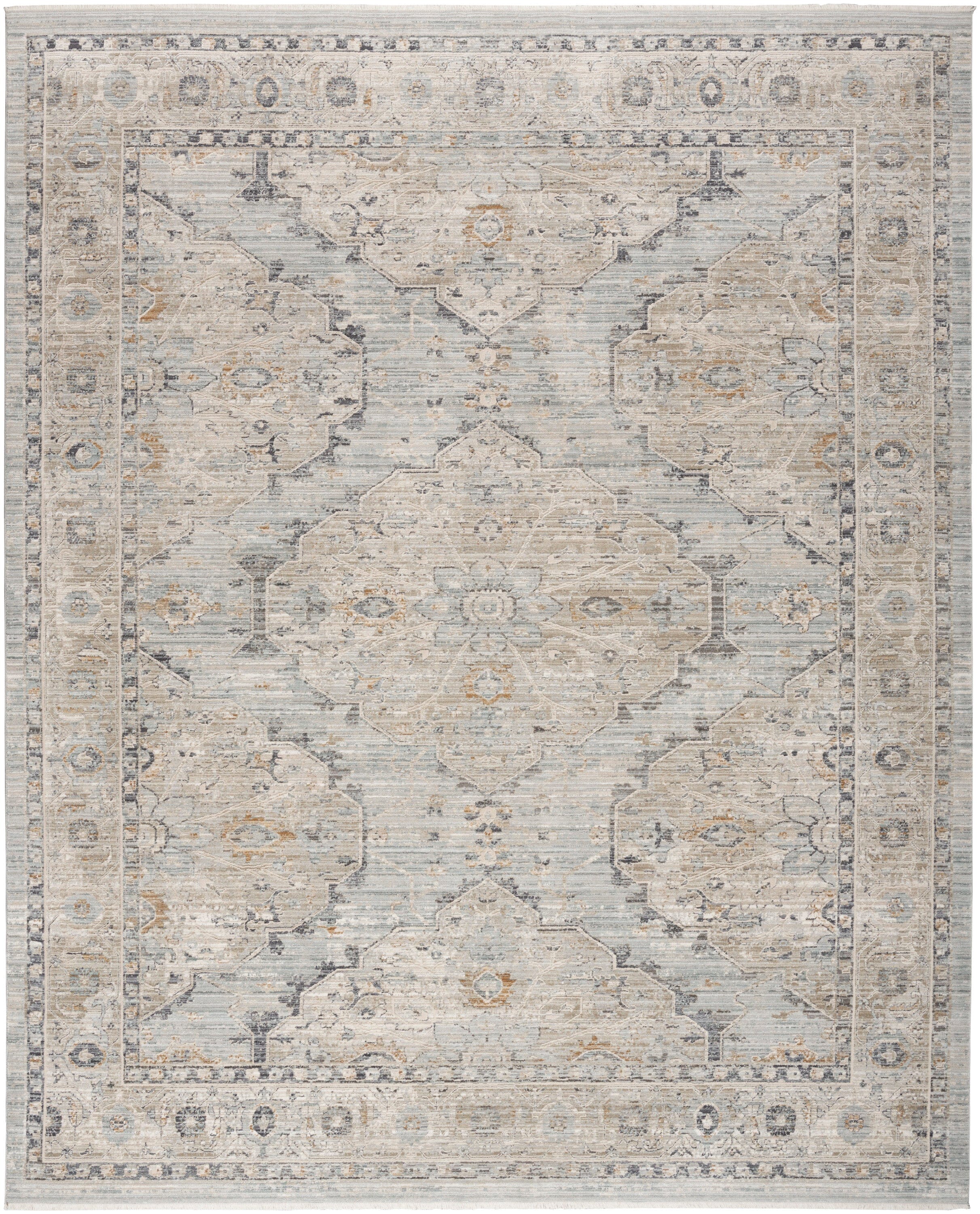 Nourison Lynx 12' x 15'9" Light Blue Vintage Indoor Rug Rug Nourison