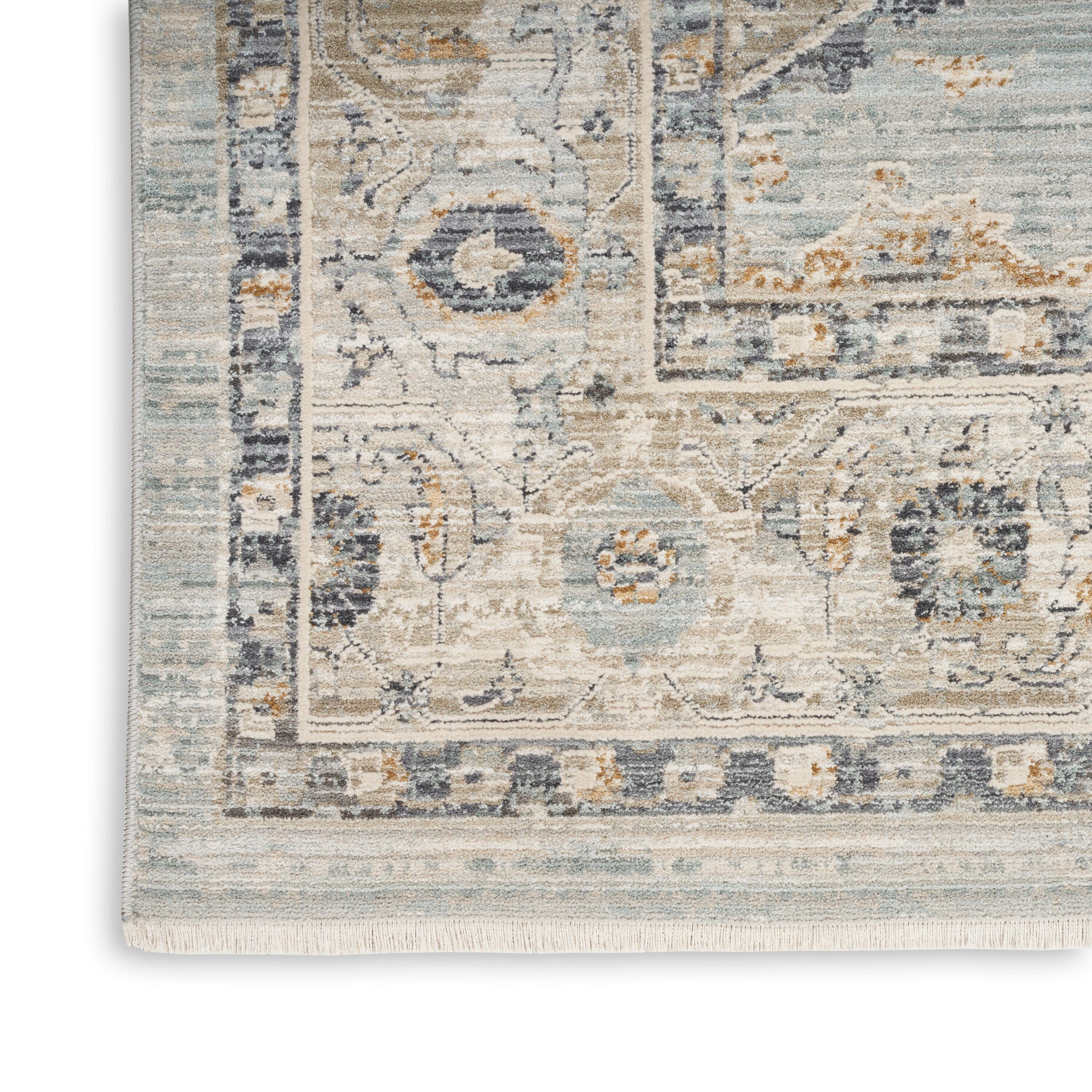 Nourison Lynx 12' x 15'9" Light Blue Vintage Indoor Rug Rug Nourison