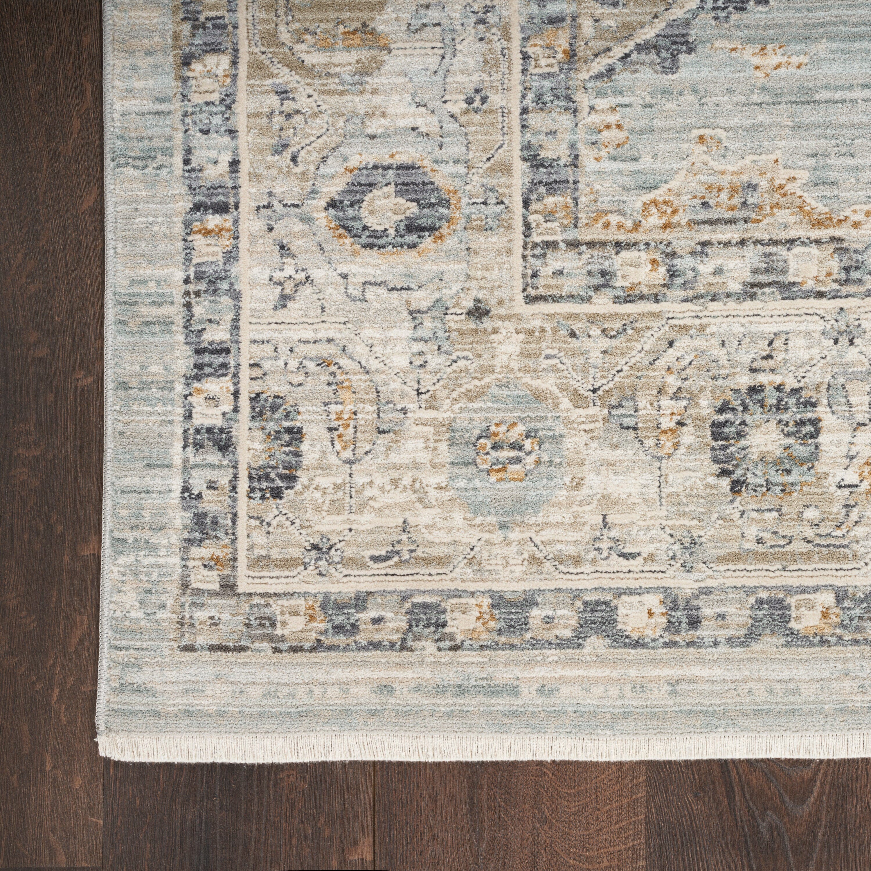 Nourison Lynx 12' x 15'9" Light Blue Vintage Indoor Rug Rug Nourison