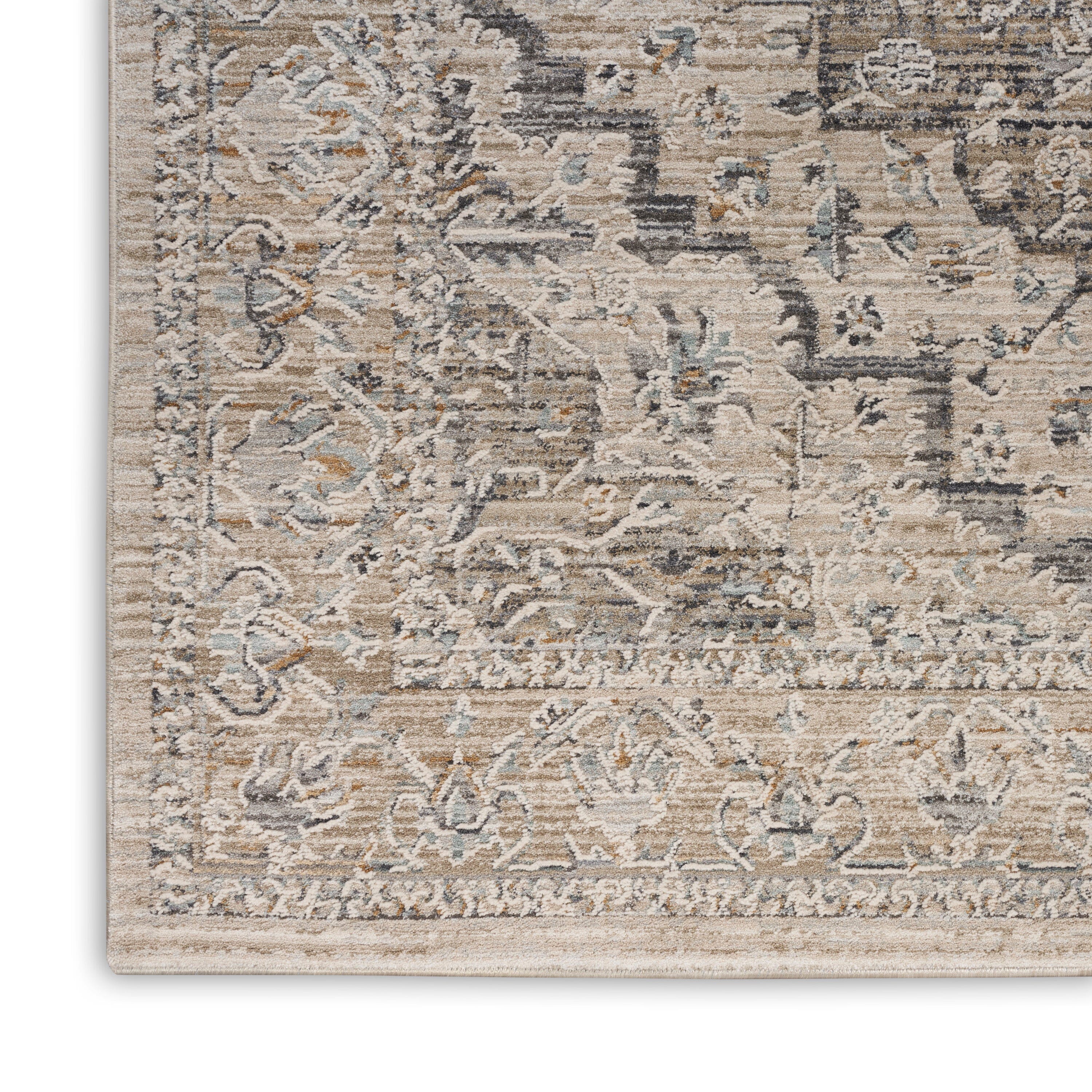 Nourison Lynx 2'3" x 8' Ivory Taupe Vintage Indoor Rug Rug Nourison