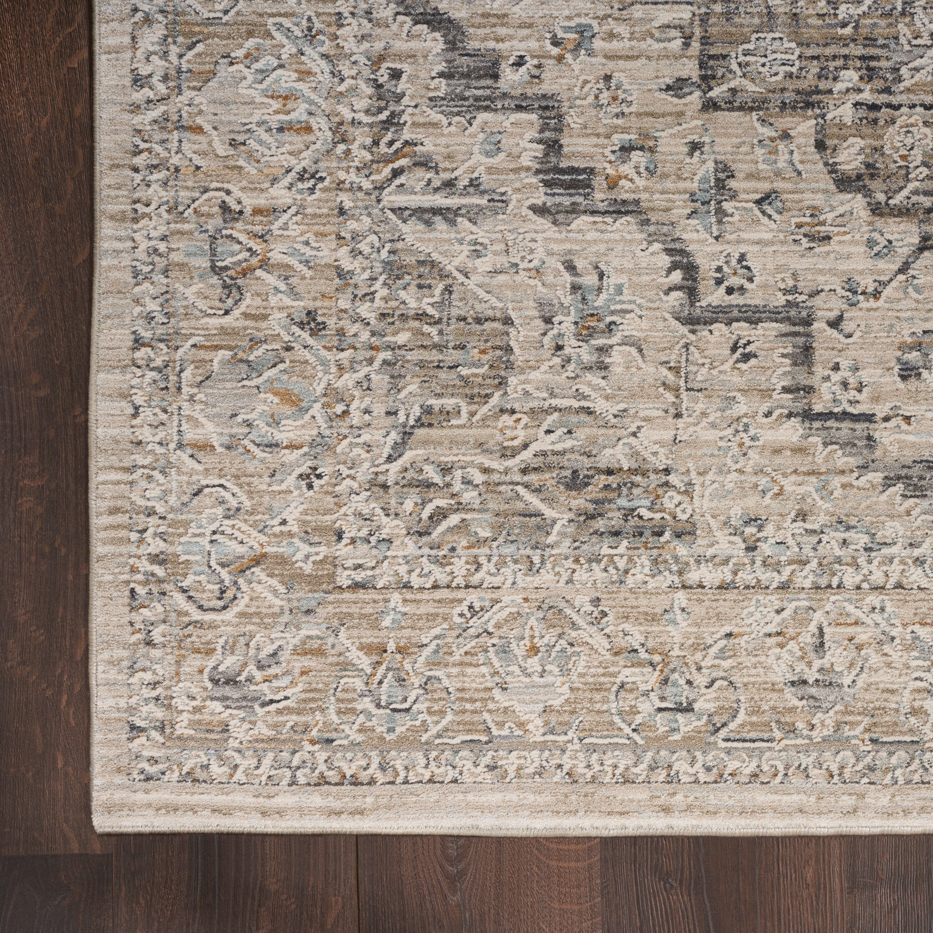 Nourison Lynx 2'3" x 8' Ivory Taupe Vintage Indoor Rug Rug Nourison