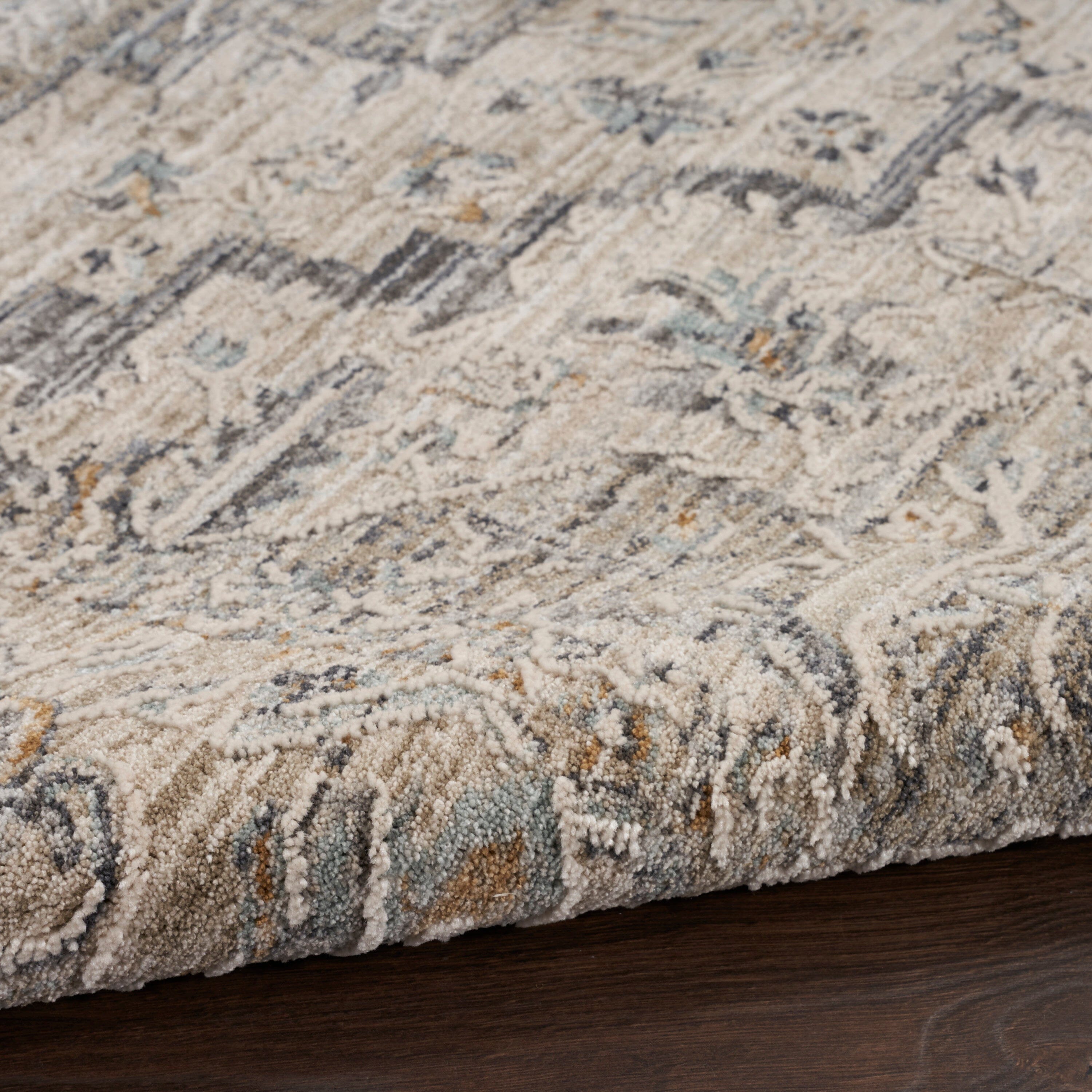 Nourison Lynx 2'3" x 8' Ivory Taupe Vintage Indoor Rug Rug Nourison