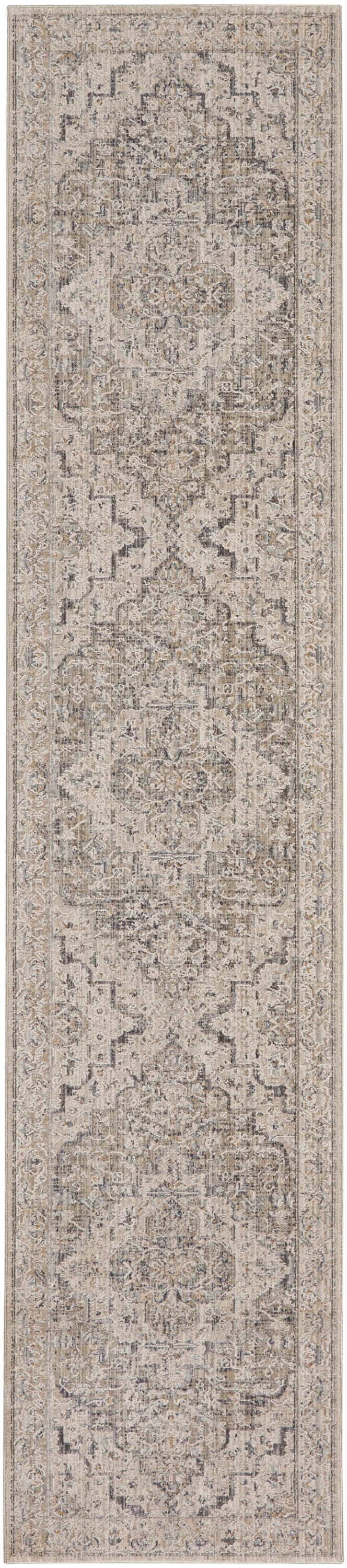 Nourison Lynx 2'3" x 8' Ivory Taupe Vintage Indoor Rug Rug Nourison