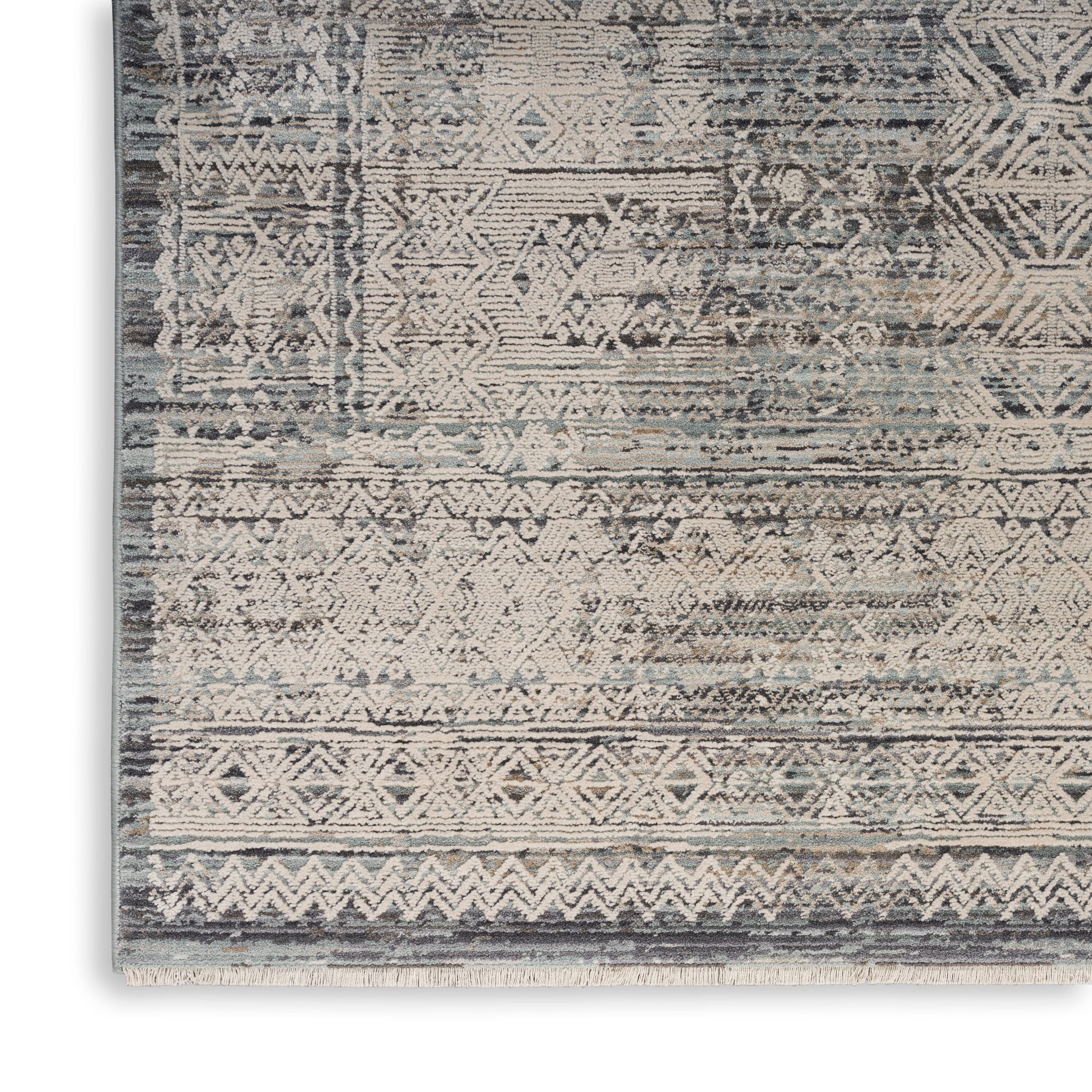 Nourison Lynx 8'6" x 11'4" Ivory Blue Vintage Indoor Rug Rug Nourison