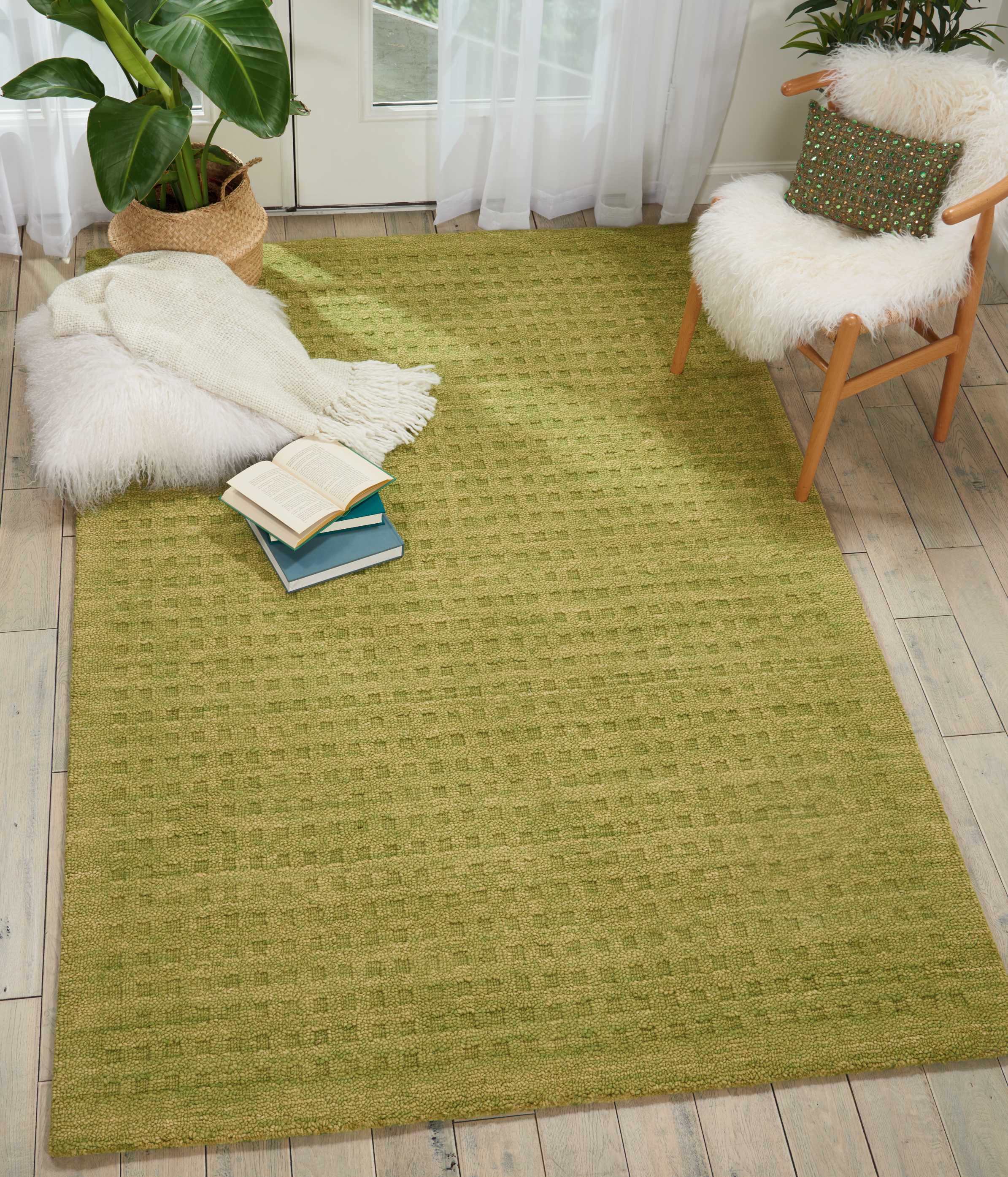 Nourison Marana 3'9" x 5'9" Green Contemporary Indoor Rug Rug Nourison