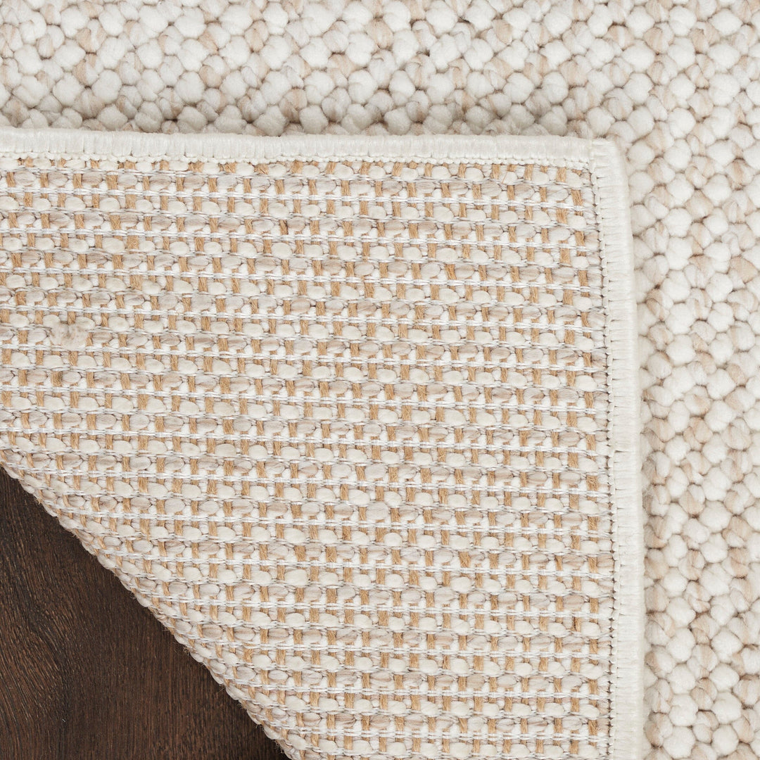 Two Texture Rug Nourison Natural Texture 2'2' x 3'9' Ivory Beige Farmhouse Indoor Rug ...