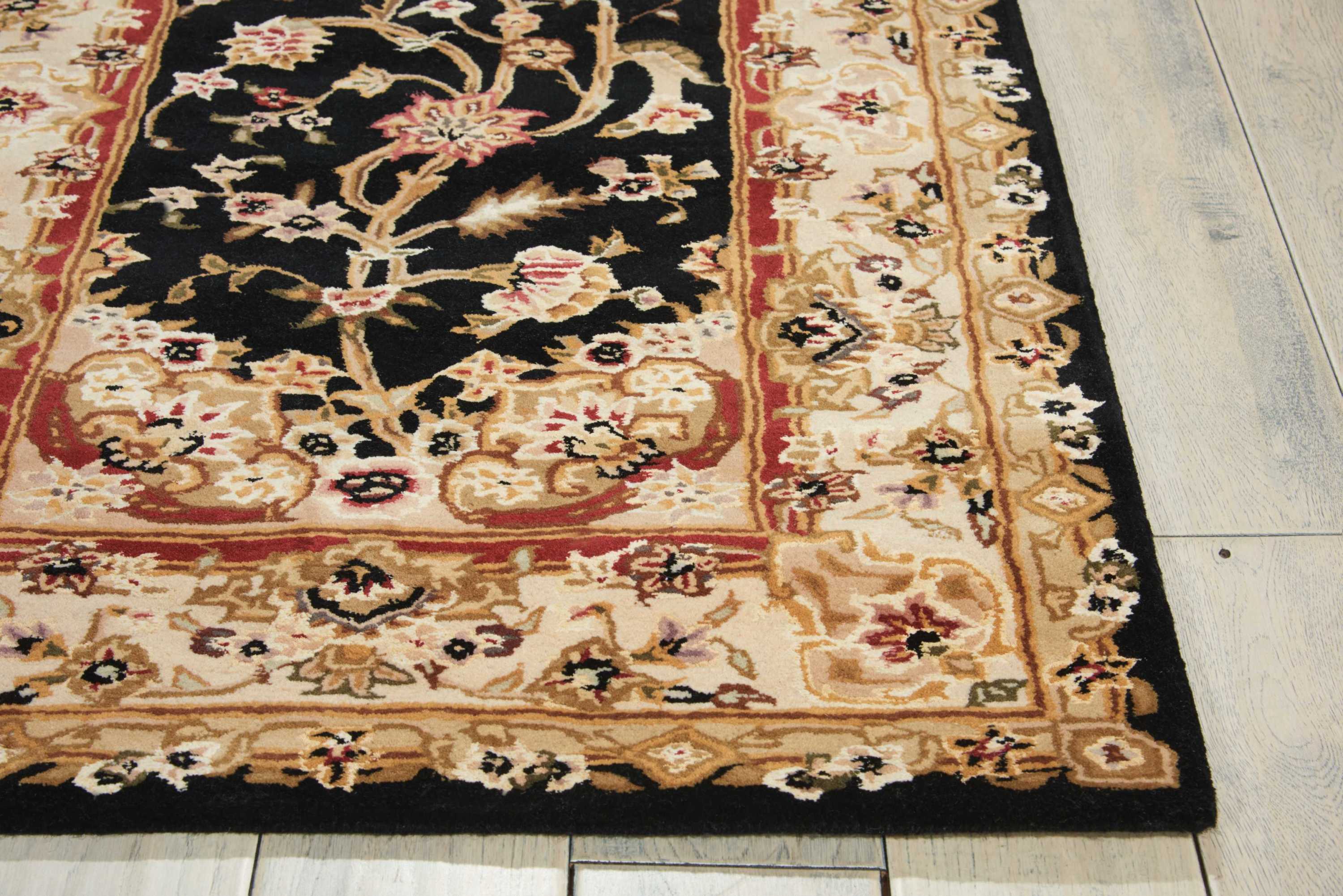 Nourison Nourison 2000 2'3" x 8' Black Traditional Indoor Rug Rug Nourison