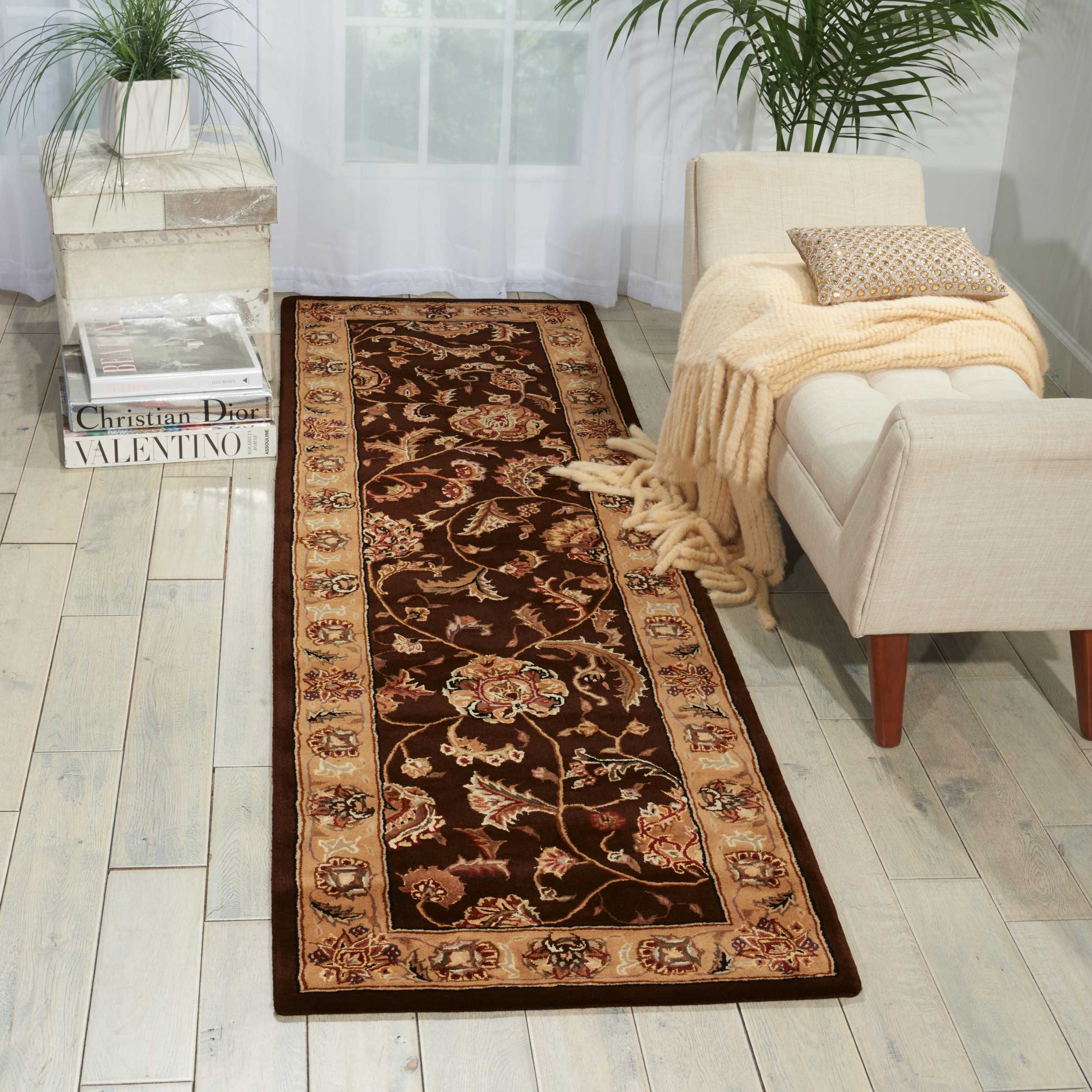 Nourison Nourison 2000 2'6" x 12' Brown Traditional Indoor Rug Rug Nourison