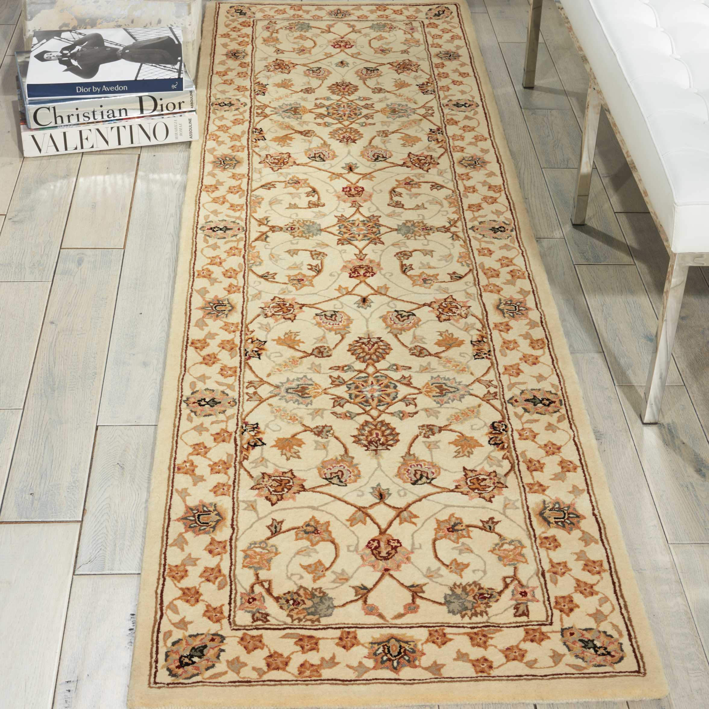 Nourison Nourison 2000 2'6" x 12' Ivory Traditional Indoor Rug Rug Nourison