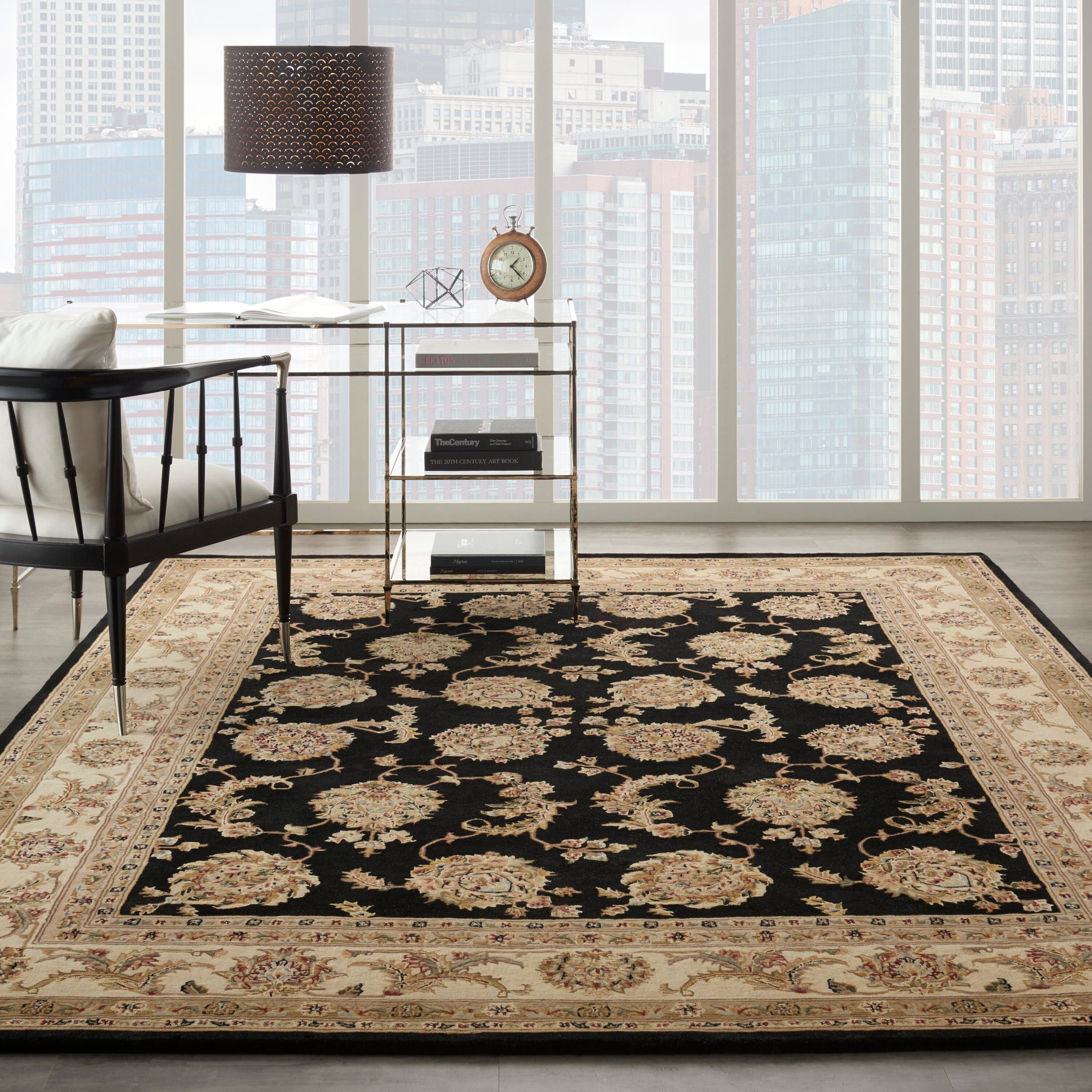 Nourison Nourison 2000 7'9" x 9'9" Black Traditional Indoor Rug Rug Nourison