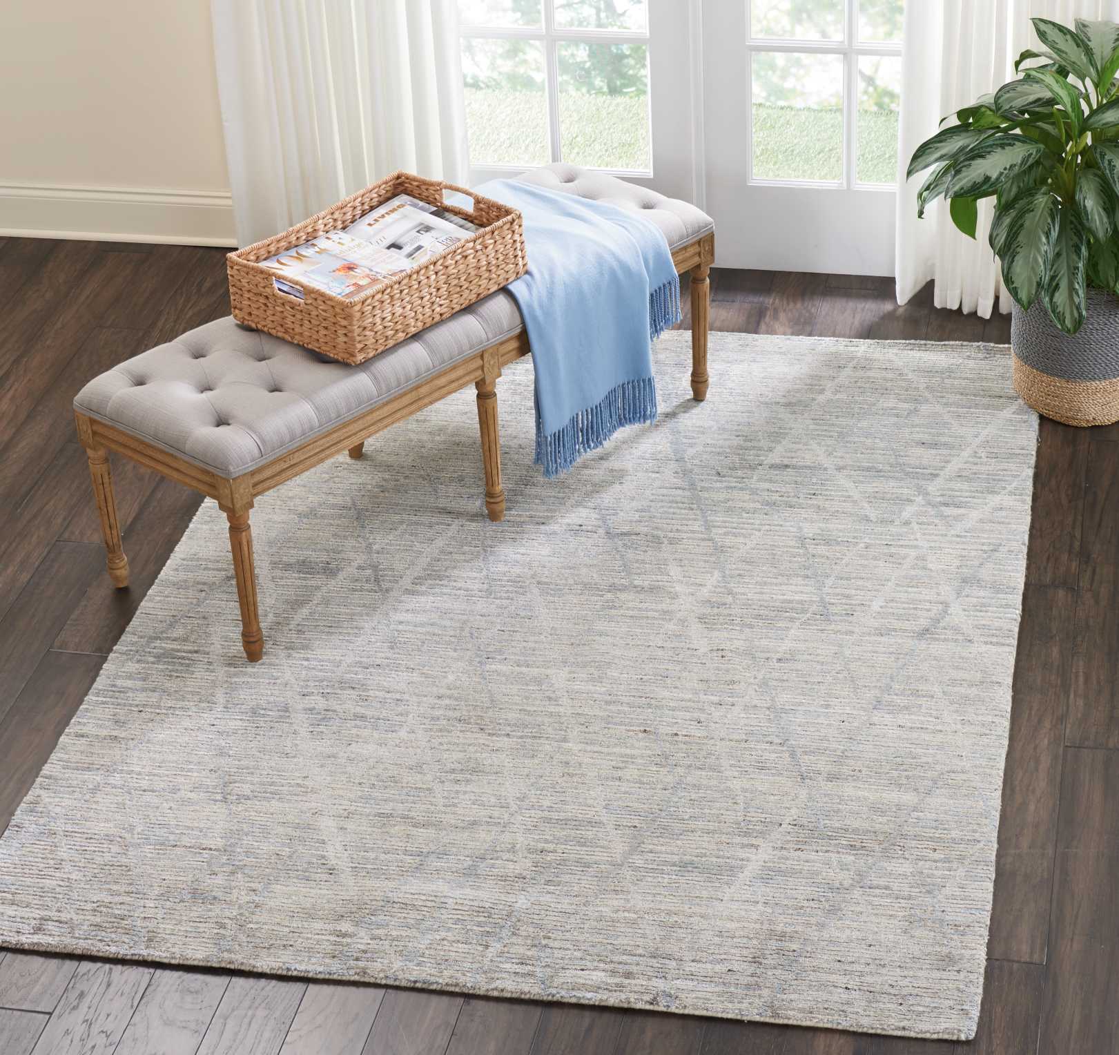 Nourison Ocean 5'6" x 7'5" Surf Modern Indoor Rug Rug Nourison