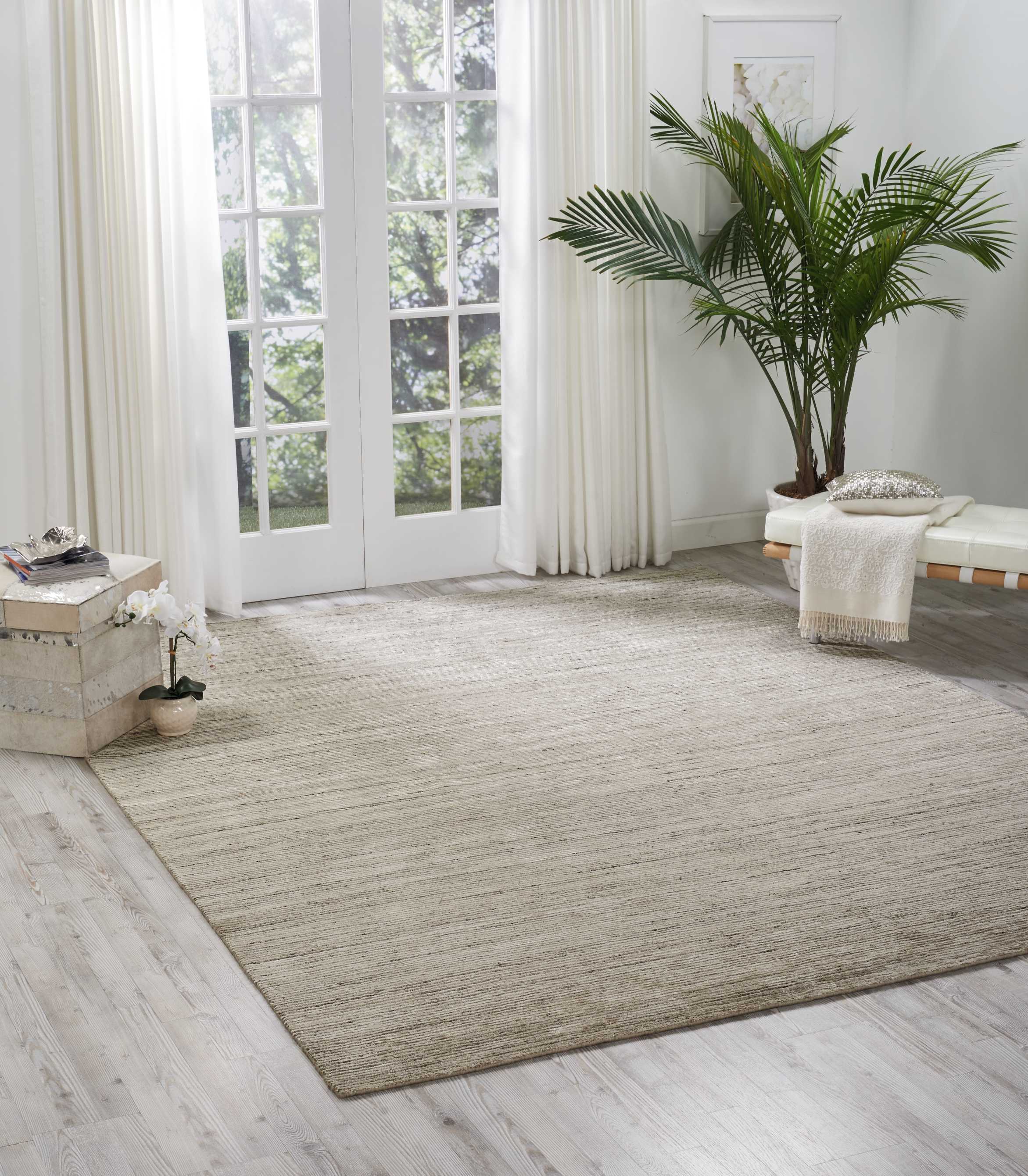 Nourison Ocean 8'6" x 11'6" Sand Modern Indoor Rug Rug Nourison