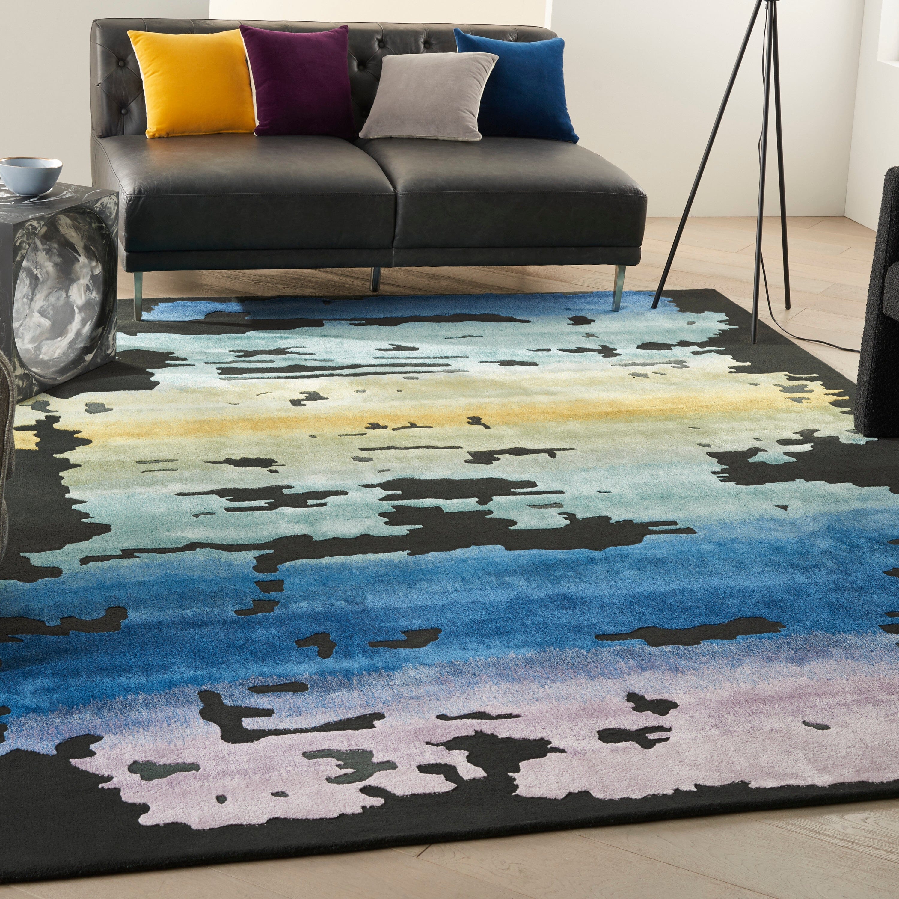 Nourison Prismatic 8'6" x 11'6" Black/Multi Modern Indoor Rug Rug Nourison