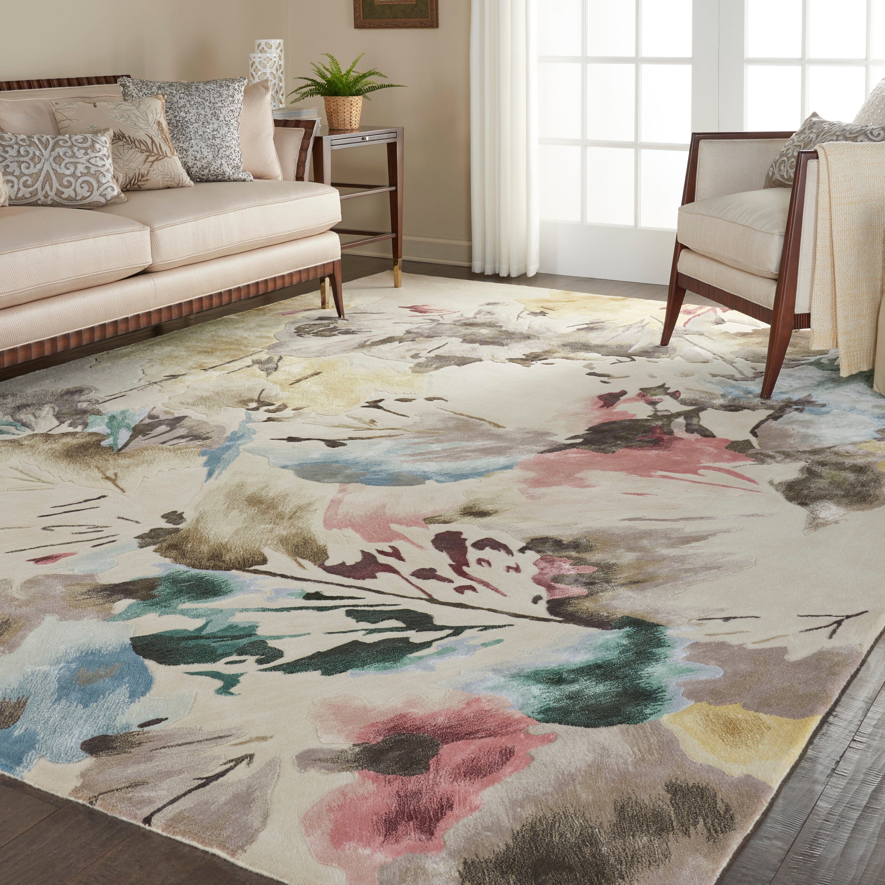 Nourison Prismatic 9'9" x 13'9" Beige/Multi Contemporary Indoor Rug Rug Nourison