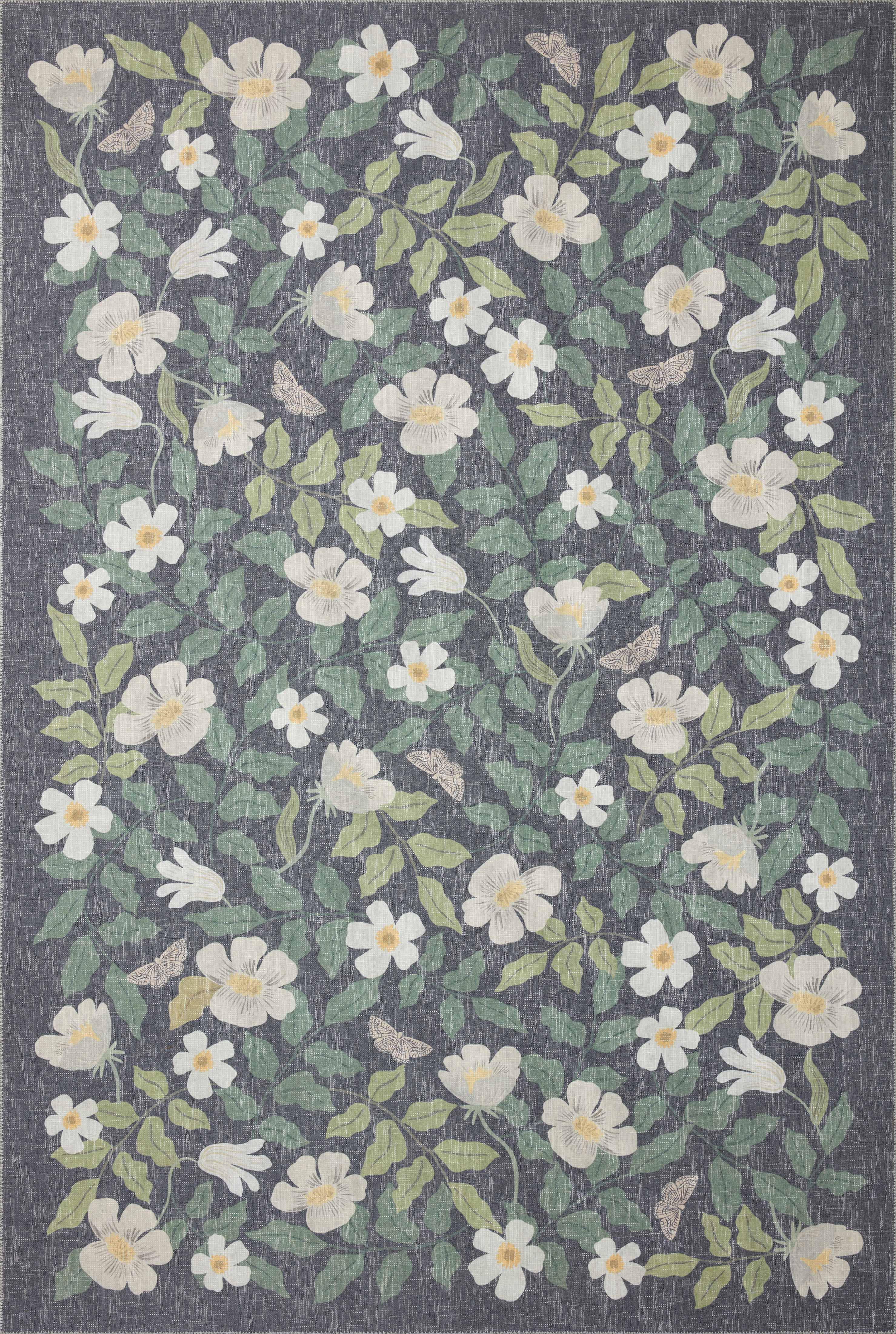 Rifle Paper Co. x Loloi Cotswolds Rug | Primrose Charcoal | Huck & Peck