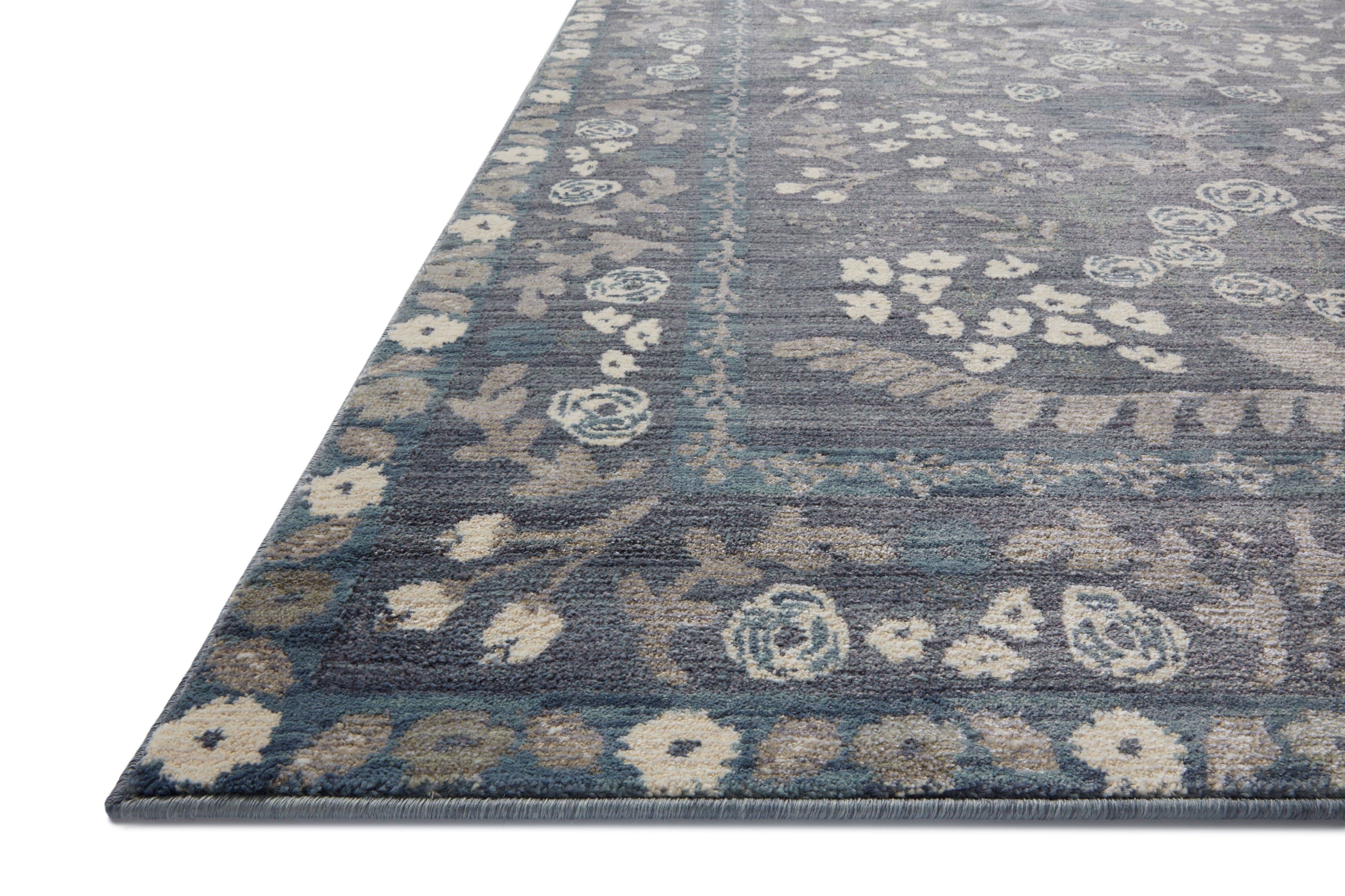 Rifle Paper Co. x Loloi Fiore Rug | Florence Navy Grey | Huck & Peck