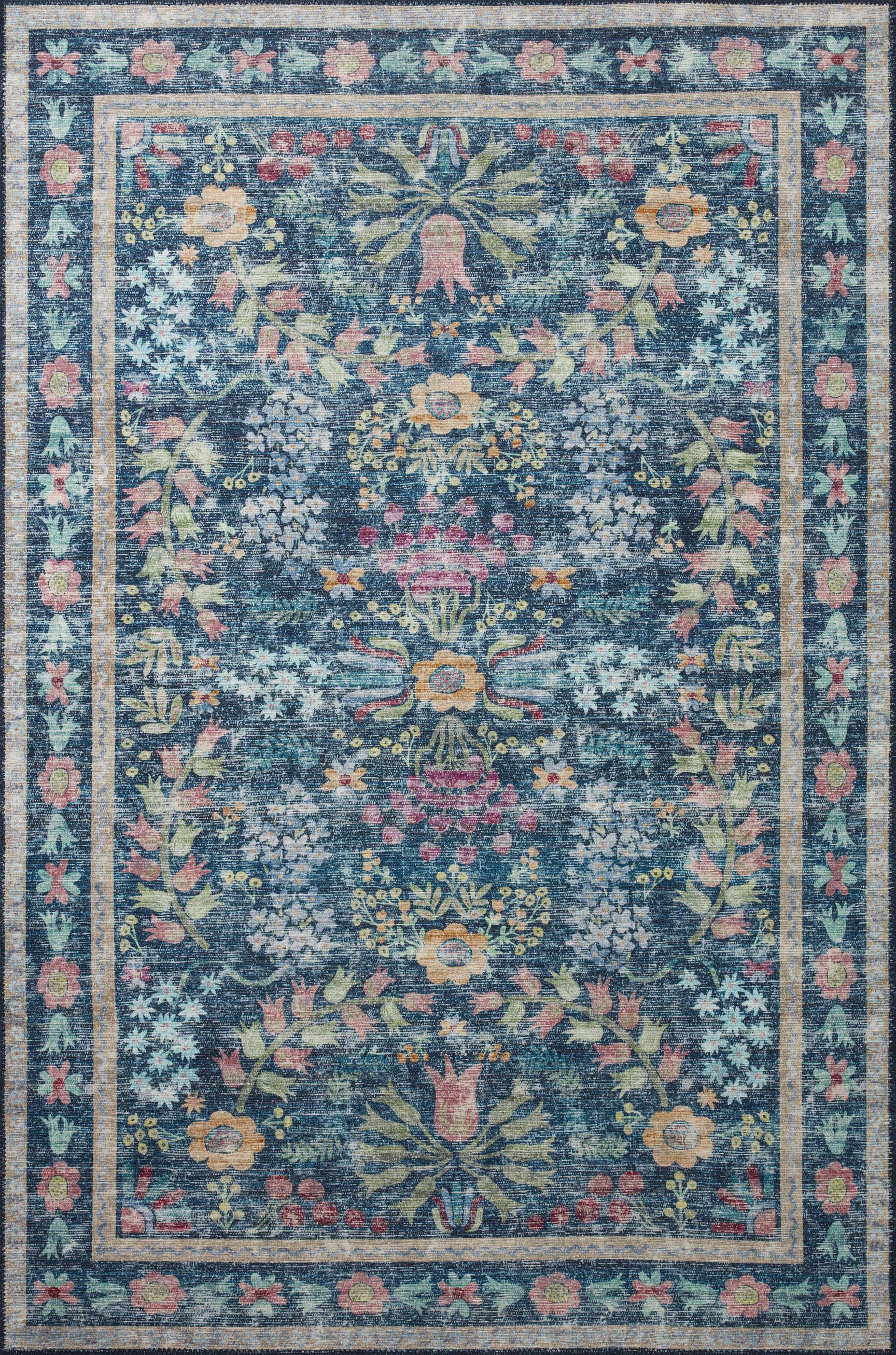 Rifle Paper Co. x Loloi Maison Rug | Frances Blue / Multi | Huck & Peck