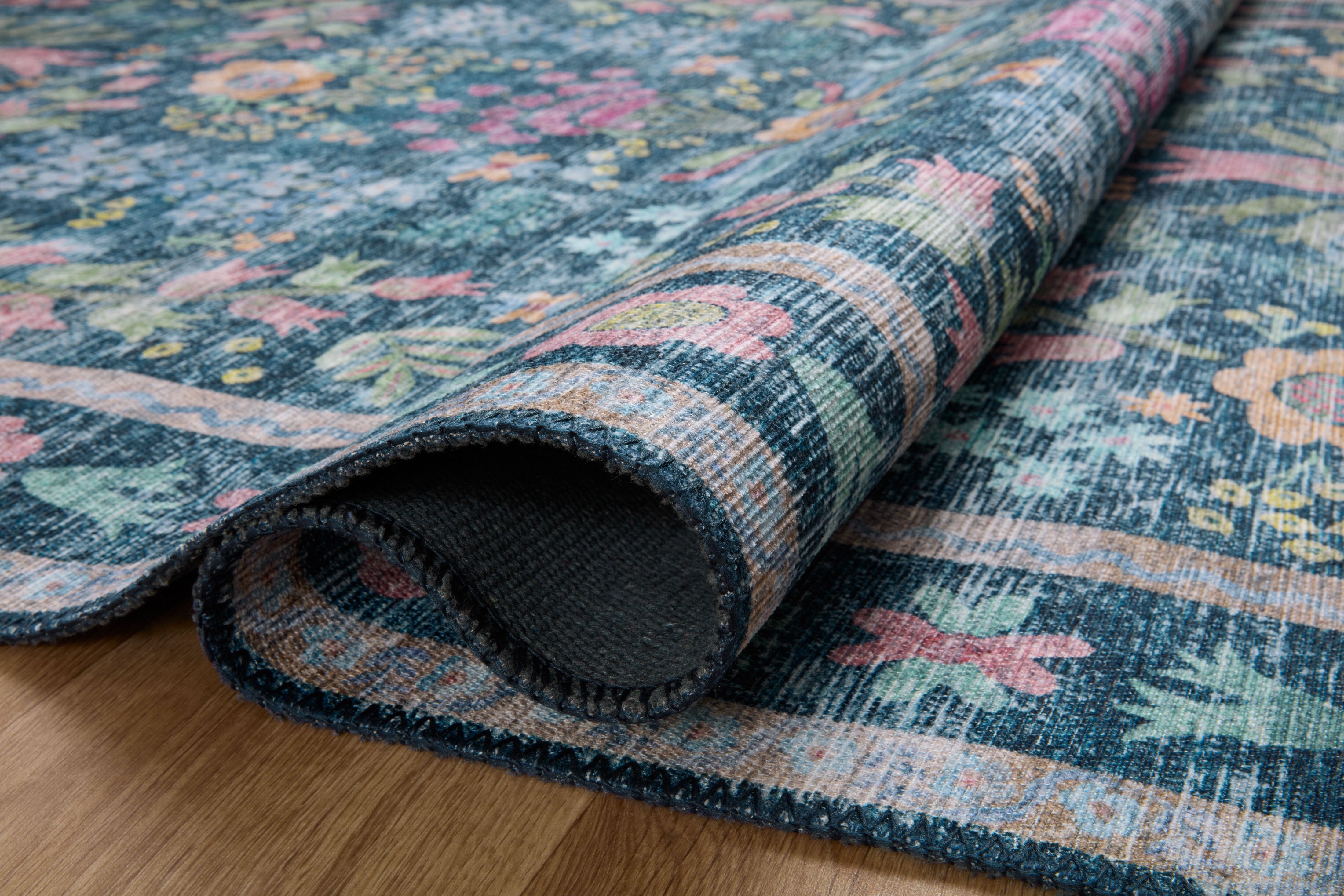 Rifle Paper Co. x Loloi Maison Rug | Frances Blue / Multi | Huck & Peck