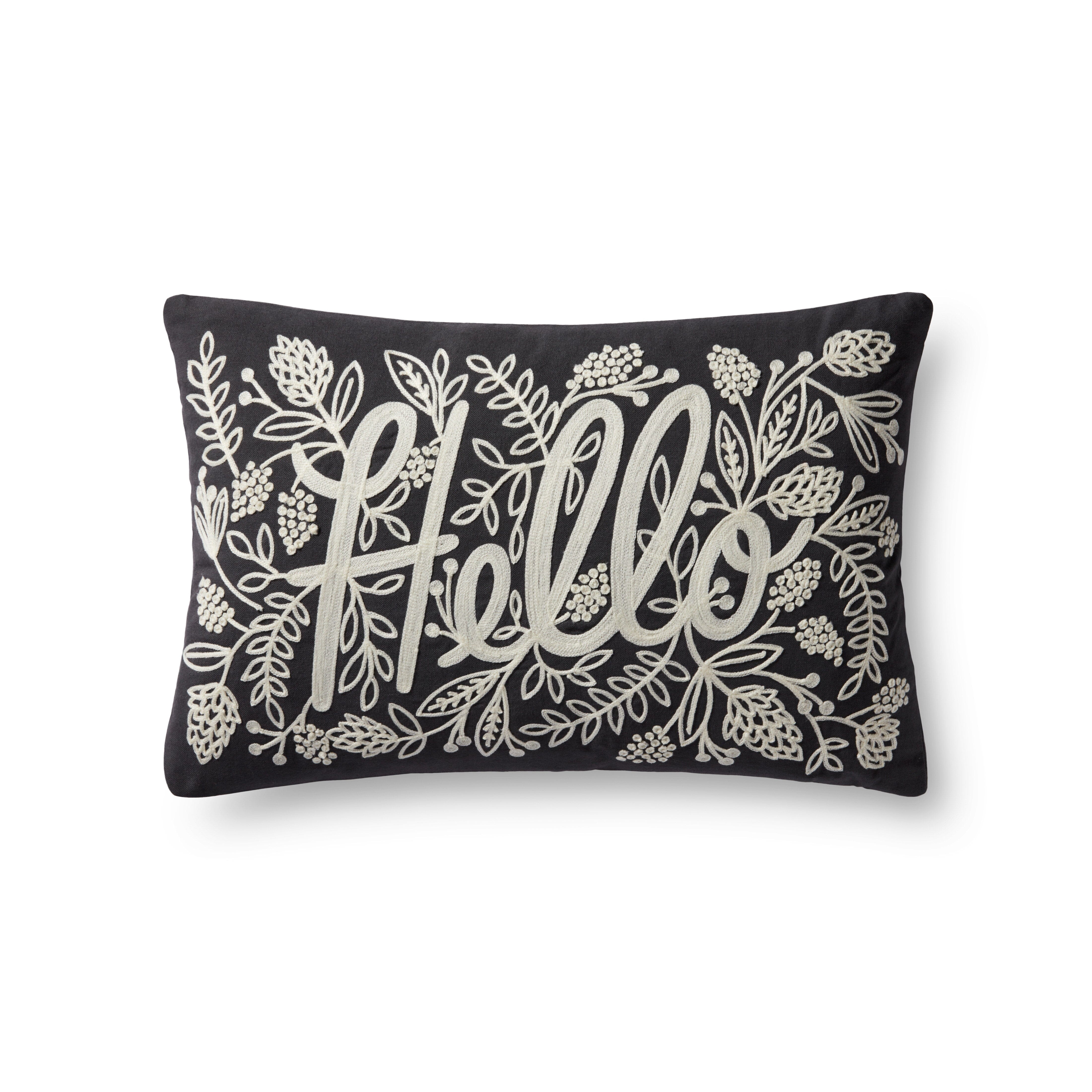 Rifle Paper Co. x Loloi Pillow | Black Rifle Paper Co. x Loloi