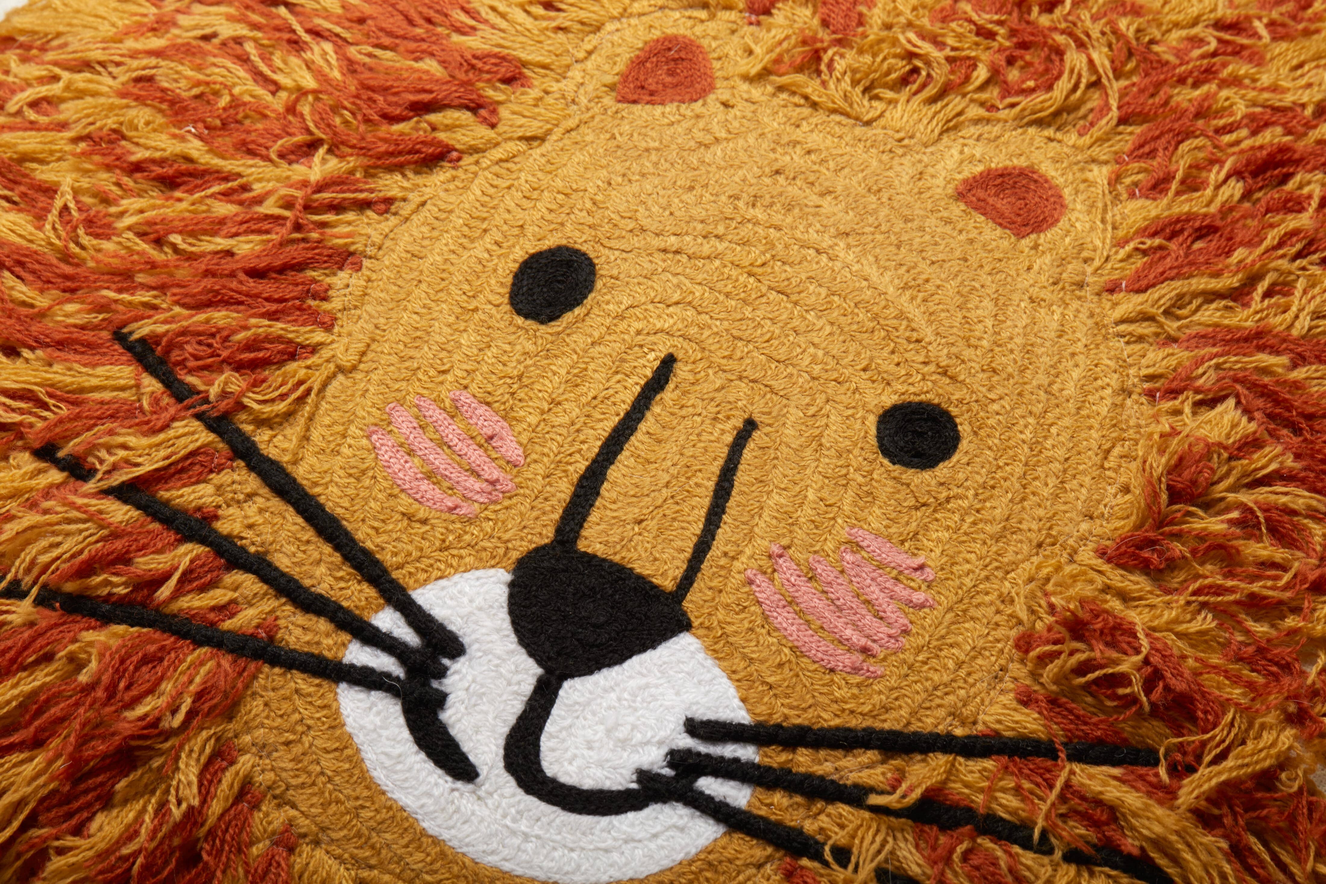 Rifle Paper Co. Leo Lion Embroidered Pillow - Thumbnail 5