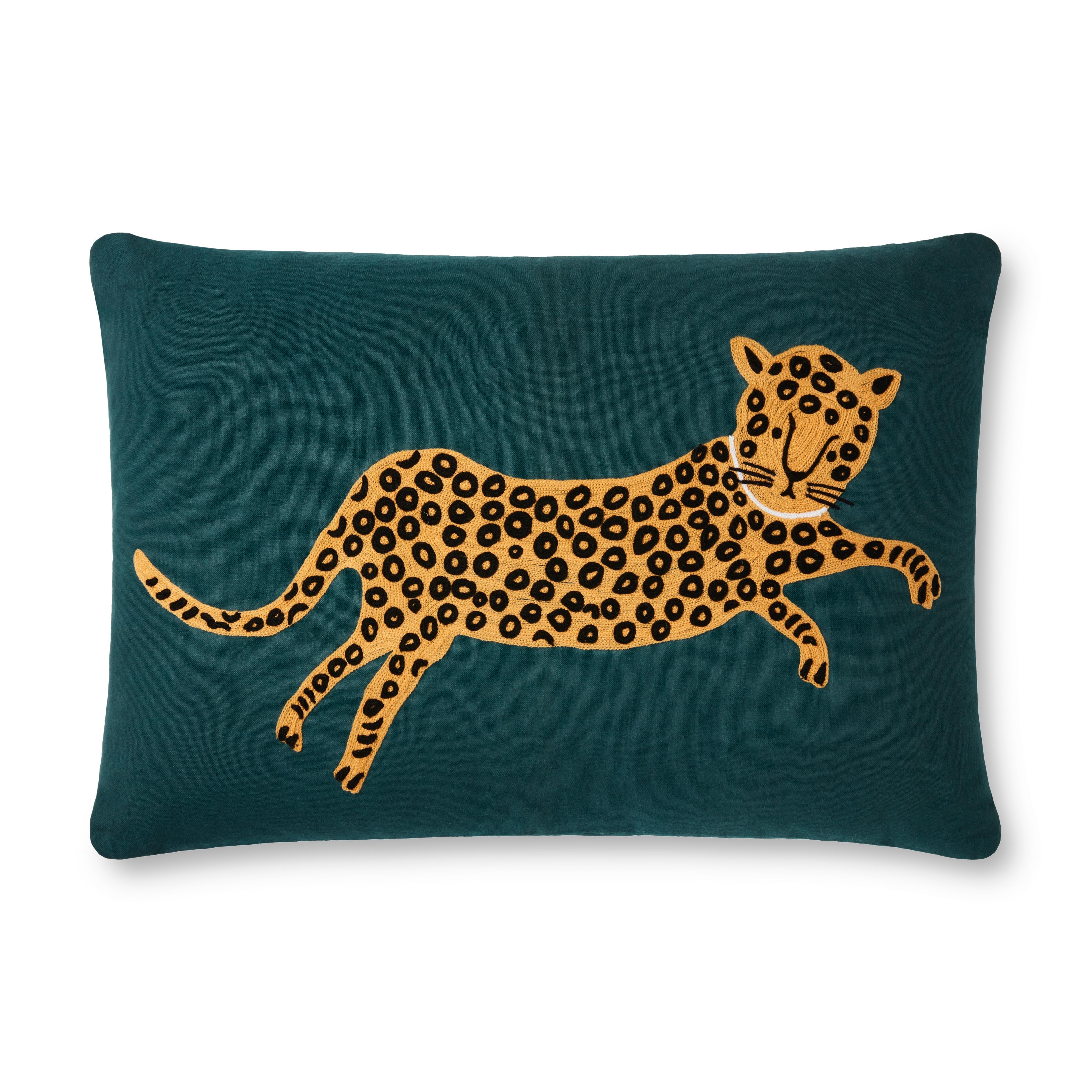 Rifle Paper Co. x Loloi Pillow | Teal / Gold Rifle Paper Co. x Loloi