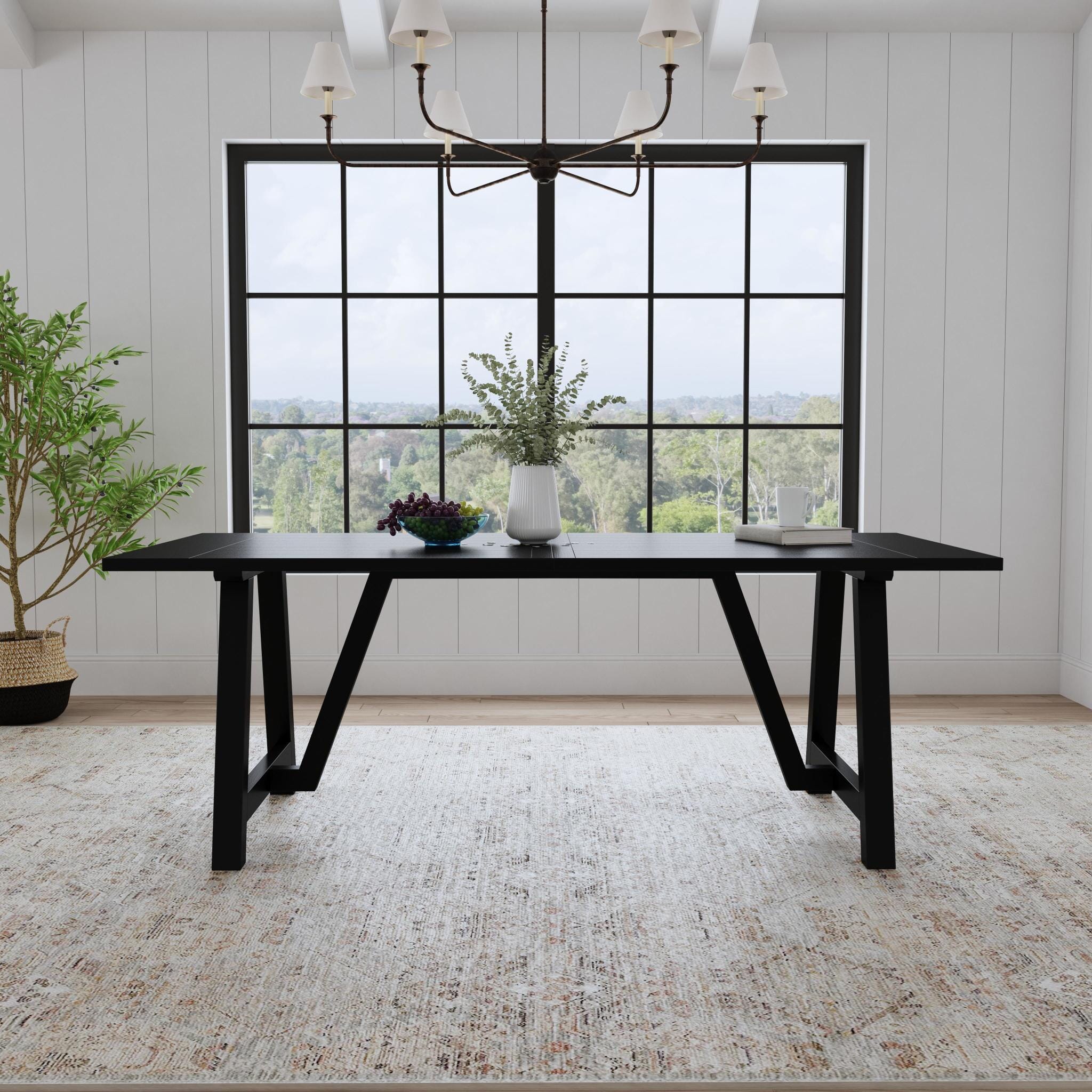 Rustic Farmhouse Dining Table By Trestle Dining Table Trestle