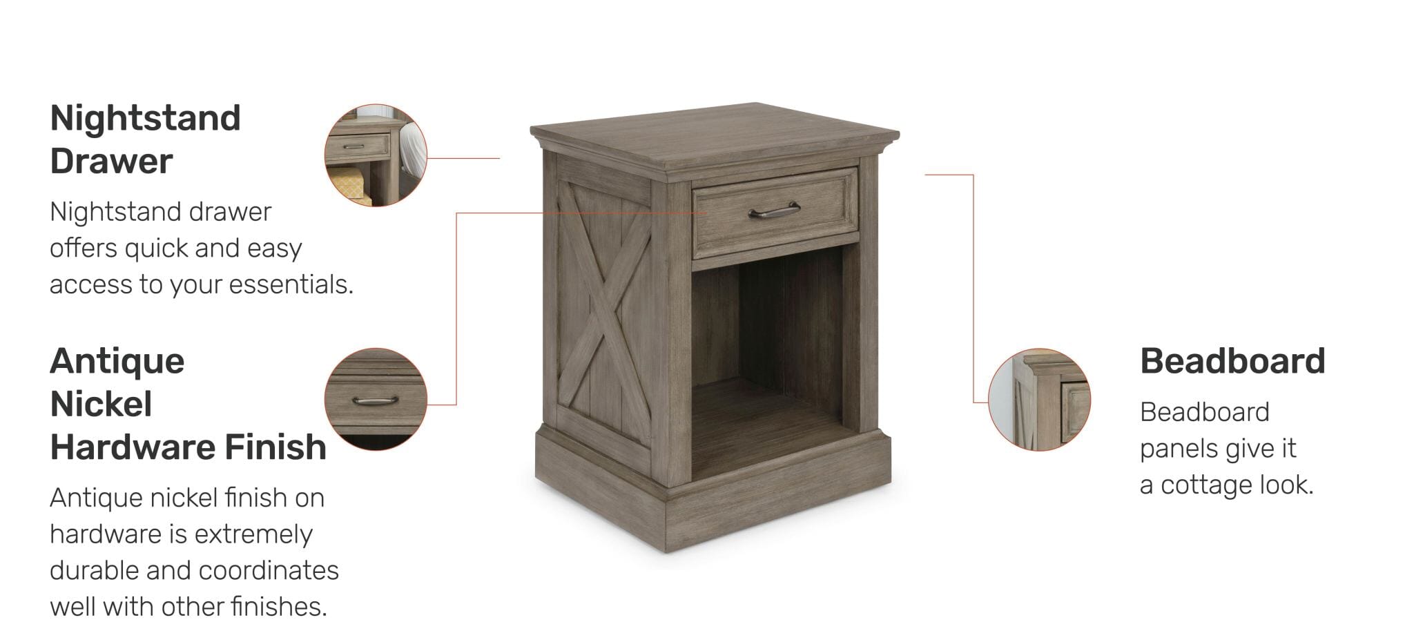 Rustic Farmhouse Nightstand By Mountain Lodge Nightstand Mountain Lodge