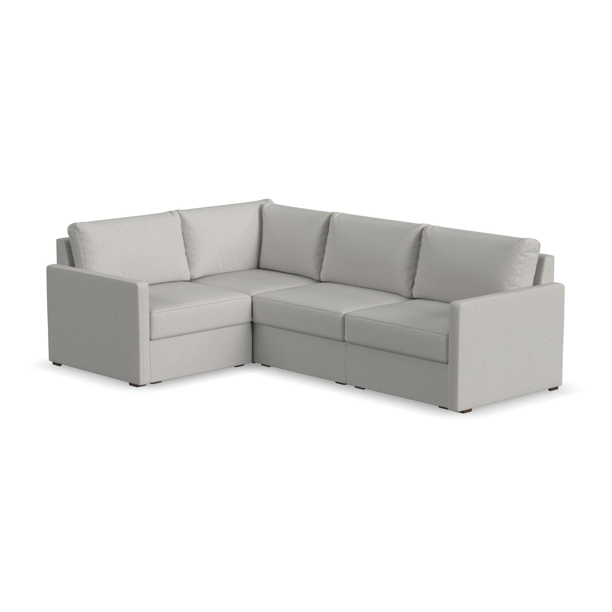 Traditional 4-Seat Sectional with Narrow Arm By Flex Sectional Flex