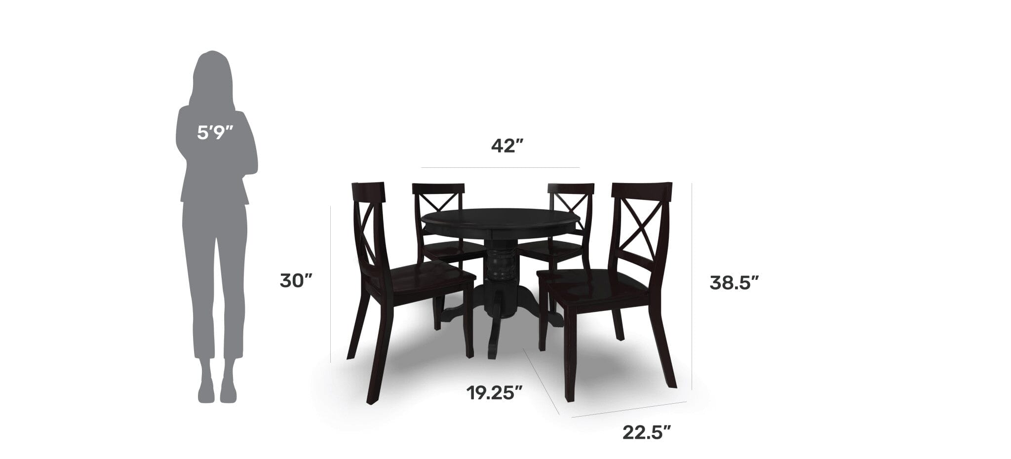 Traditional 5 Piece Dining Set By Blair Dining Table & Chairs Blair