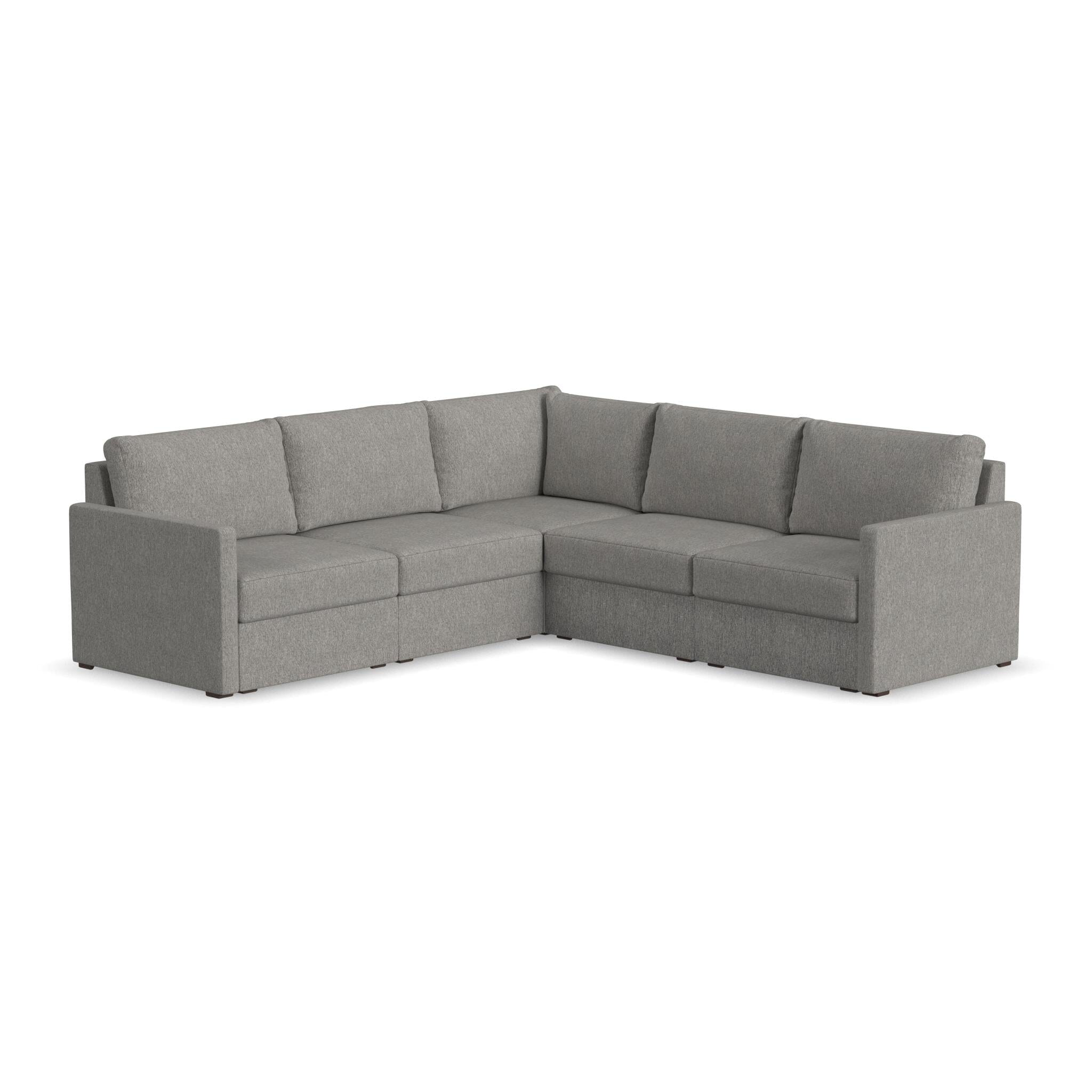 Traditional 5-Seat Sectional with Narrow Arm By Flex Sectional Flex