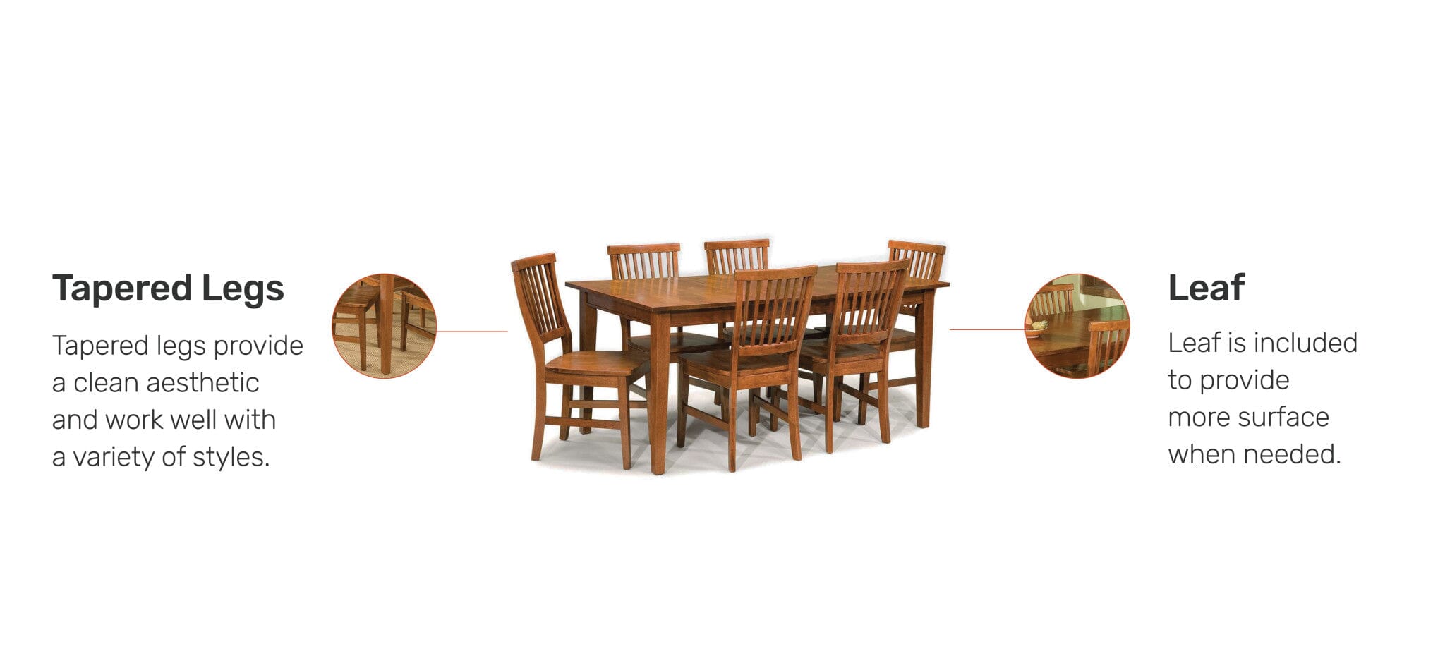 Traditional 7 Piece Dining Set By Arts & Crafts Dining Table & Chairs Arts & Crafts