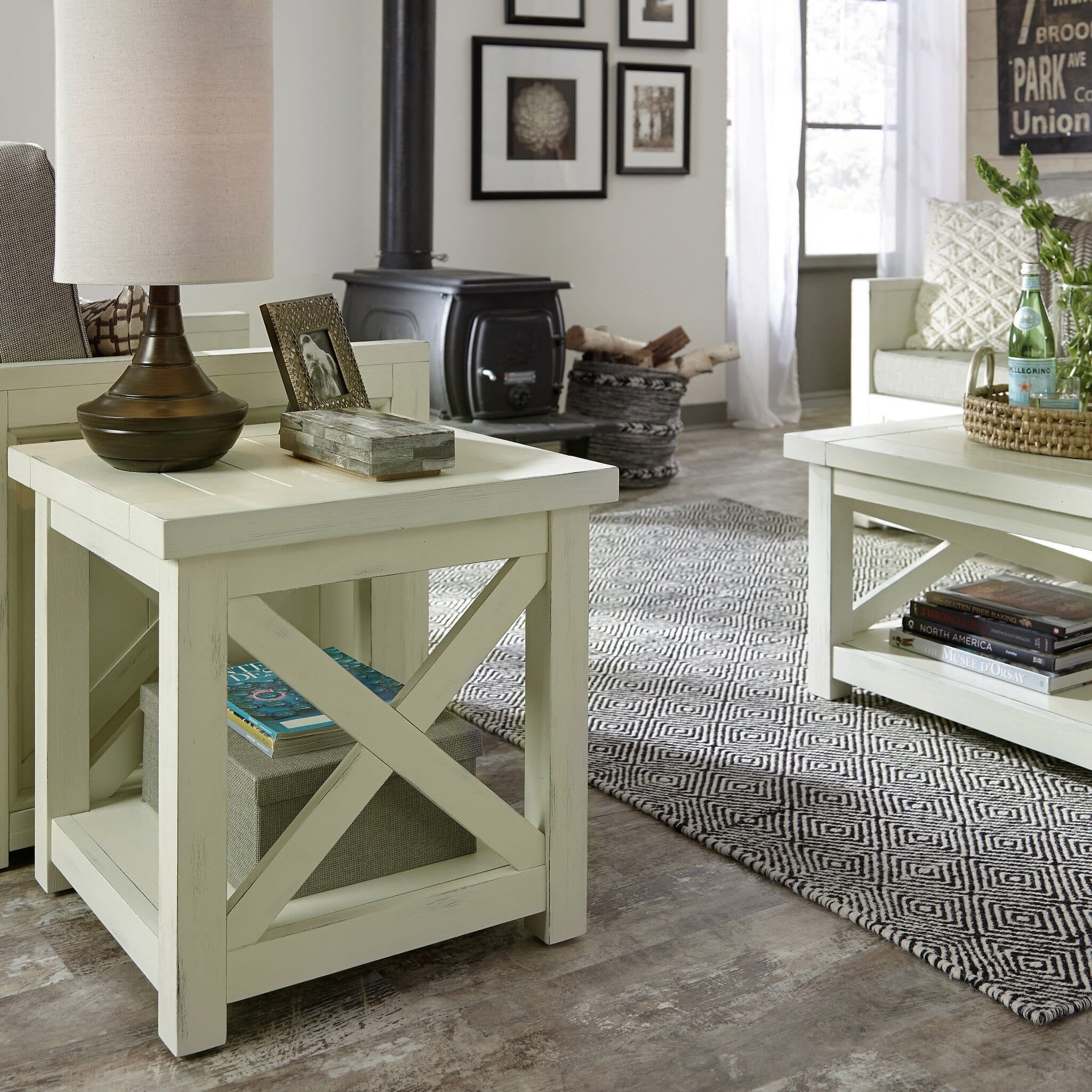 Traditional Farmhouse End Table buy