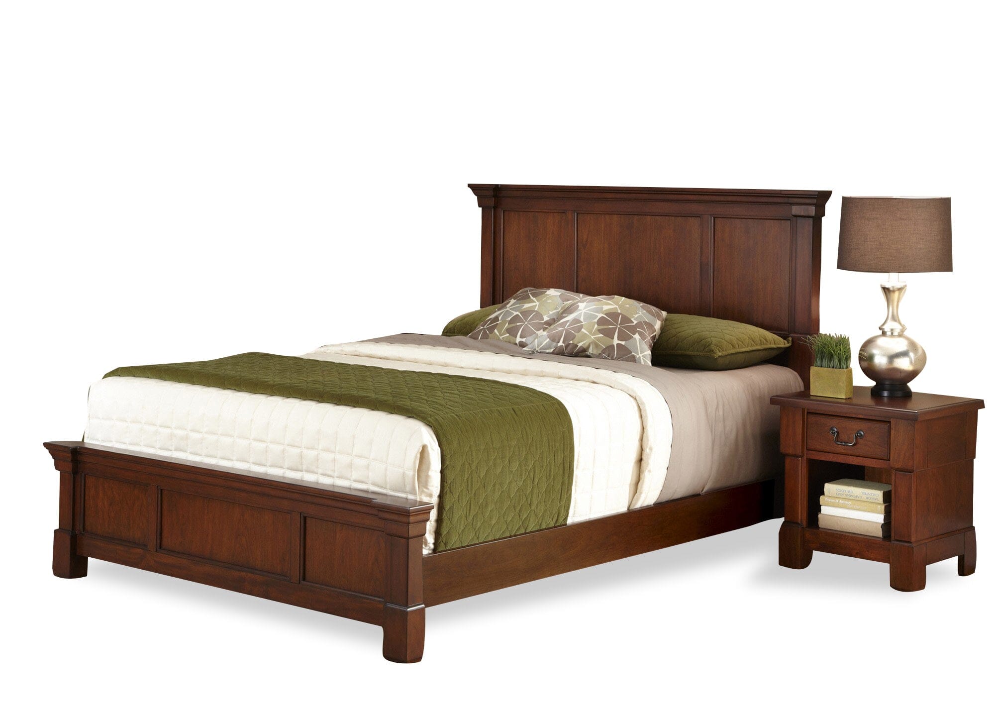 Traditional King Bed and Nightstand By Aspen King Bed Set Aspen