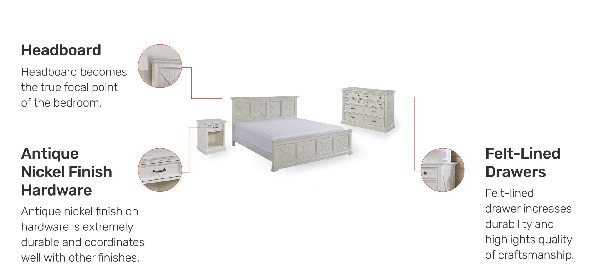 Traditional King Bed, Nightstand and Chest By Seaside Lodge King Bed Set Seaside Lodge