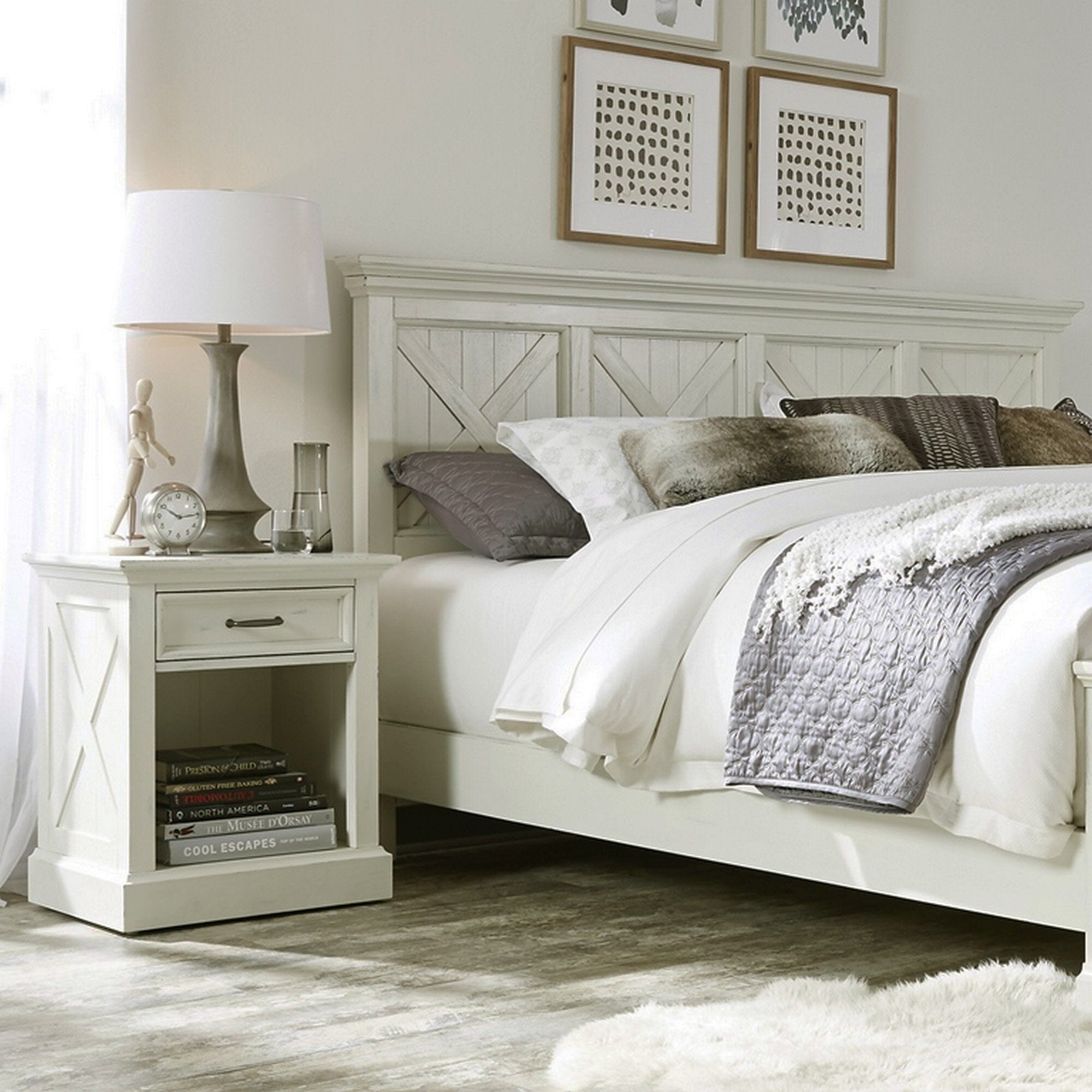 White deals farmhouse headboard