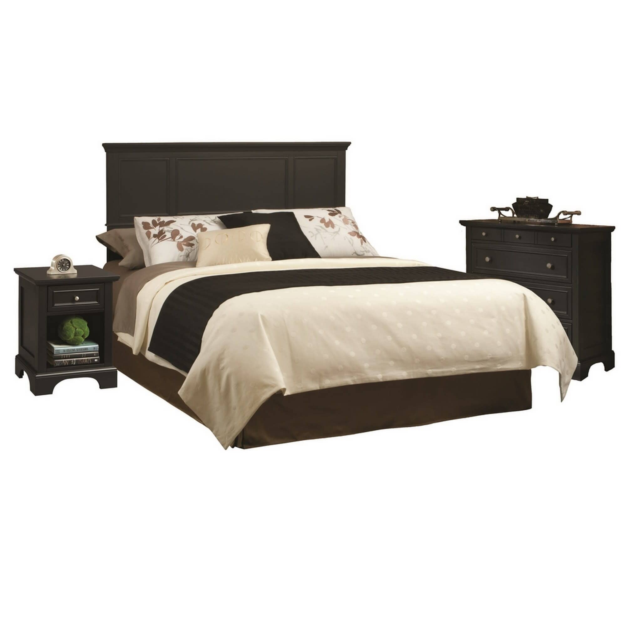Traditional King Headboard, Nightstand and Chest By Bedford King Bed Set Bedford