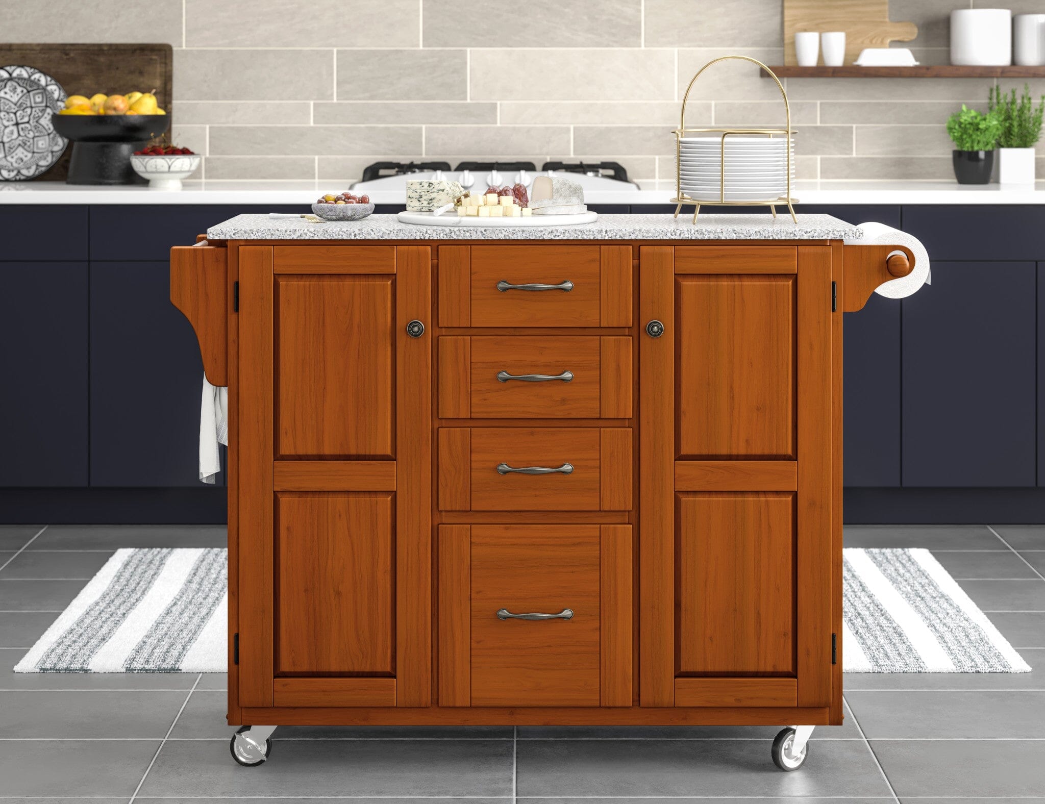 Traditional Kitchen Cart By Create-A-Cart Kitchen Cart Create-A-Cart