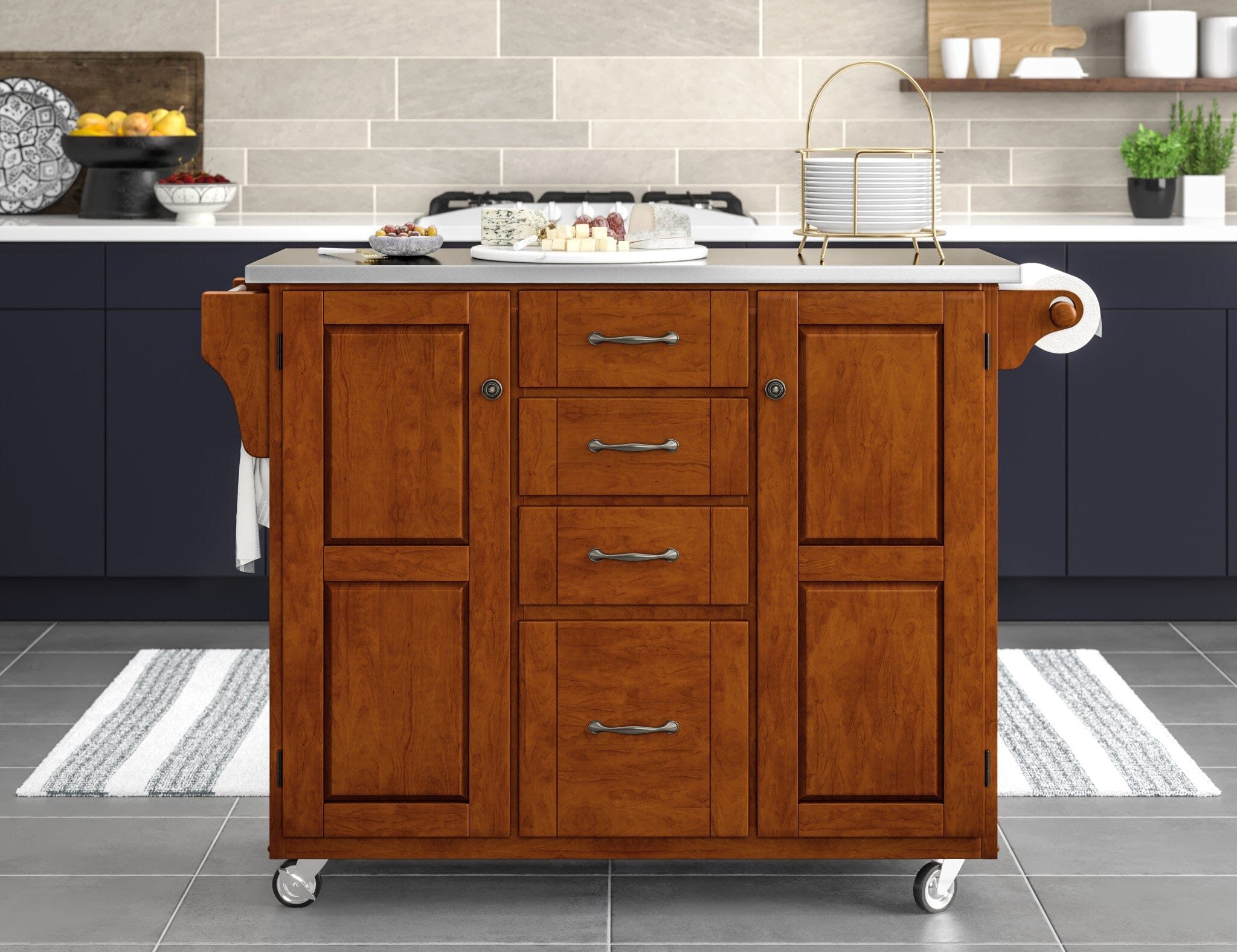 Traditional Kitchen Cart By Create-A-Cart Kitchen Cart Create-A-Cart