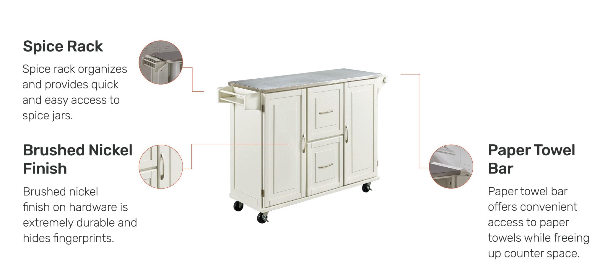 Traditional Kitchen Cart By Dolly Madison Kitchen Cart Dolly Madison