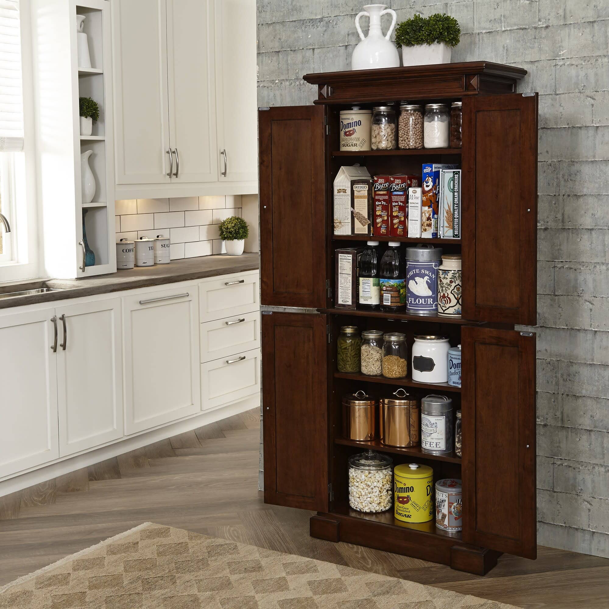 Americana distressed oak pantry deals by home styles