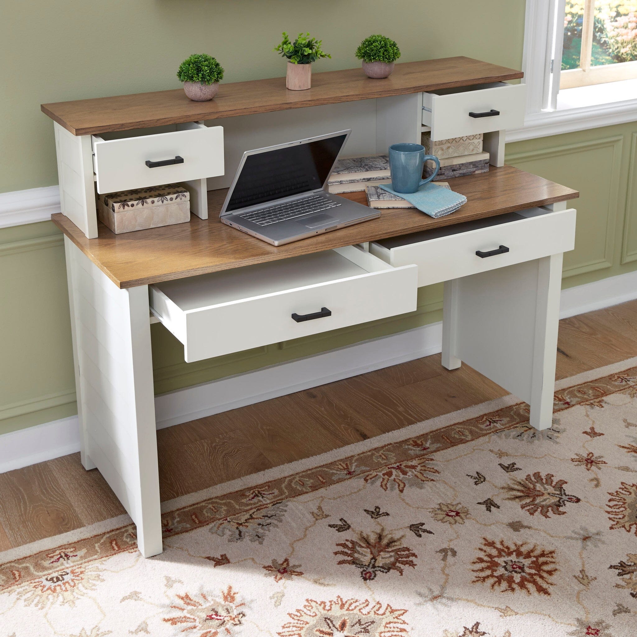 Traditional Writing Desk and Hutch By Portsmouth Desk Portsmouth