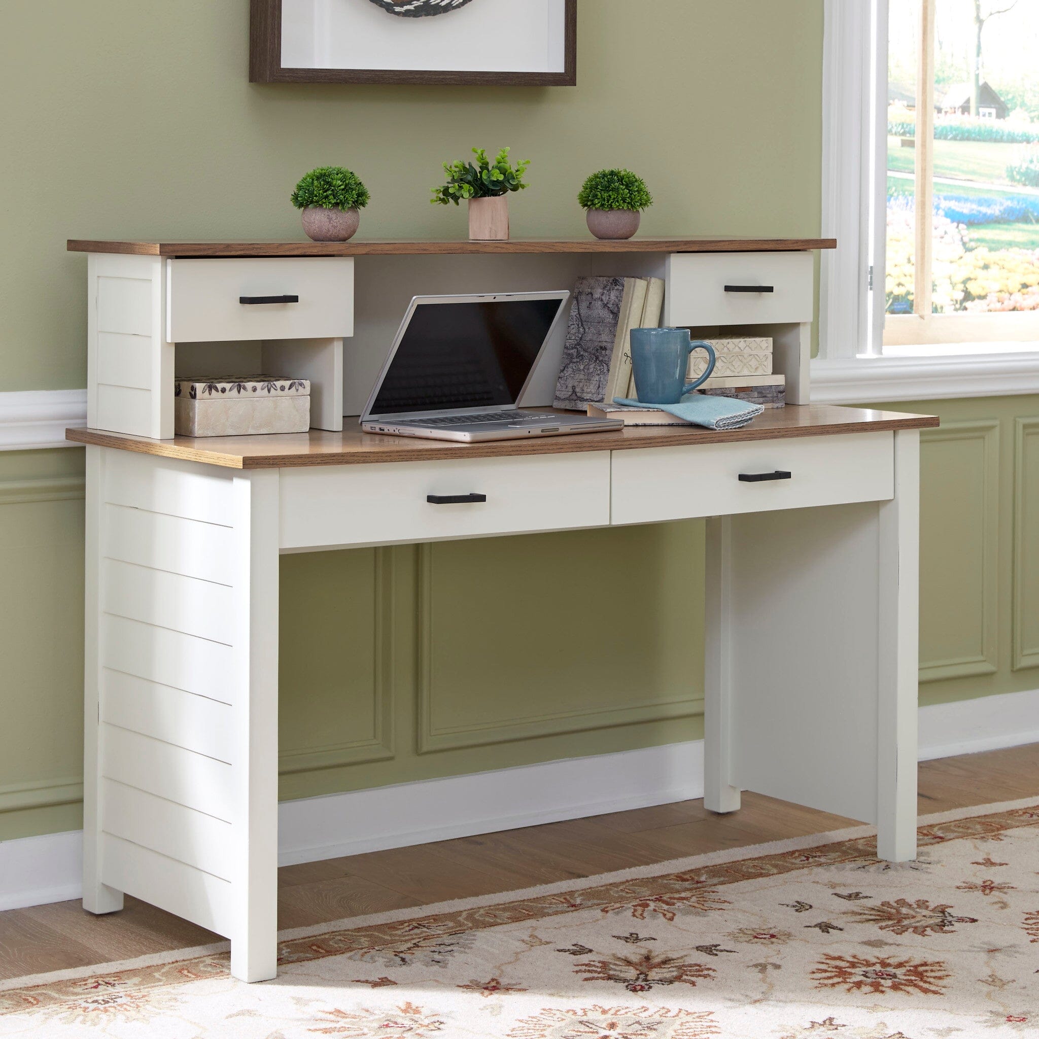 Traditional Writing Desk and Hutch By Portsmouth Desk Portsmouth