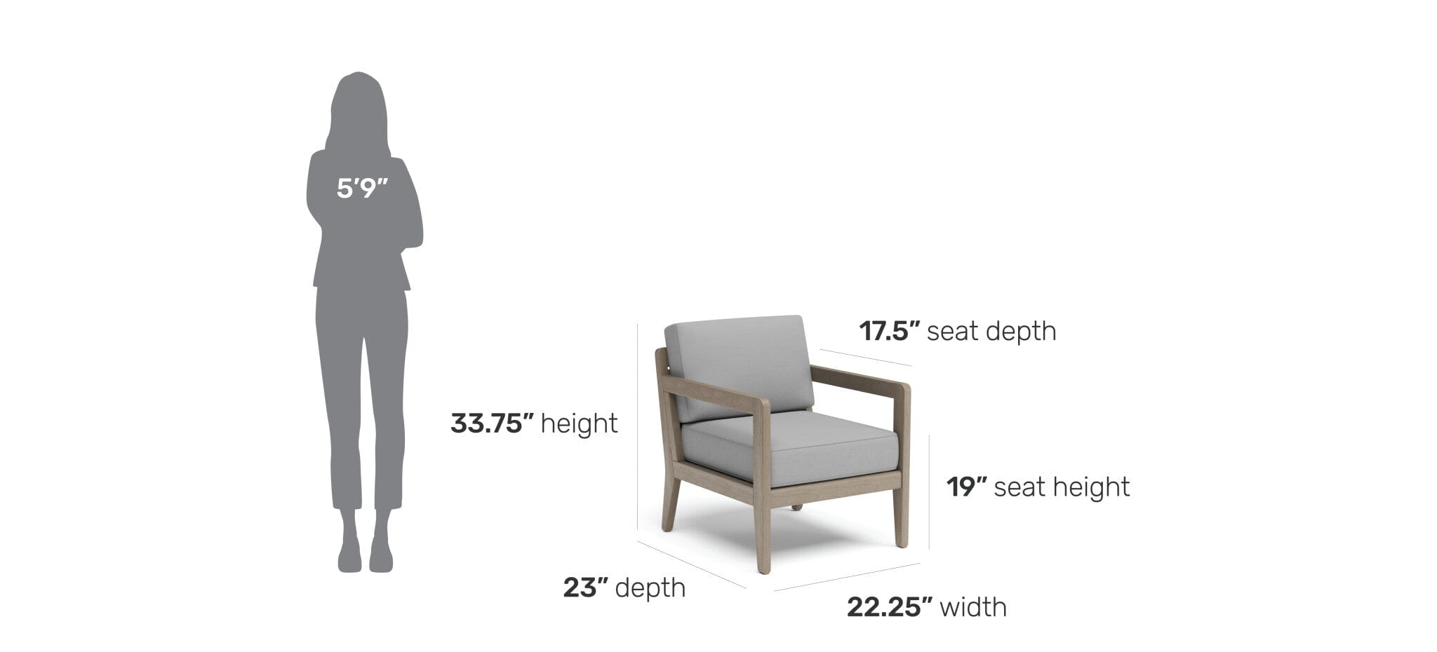 Standard discount armchair height