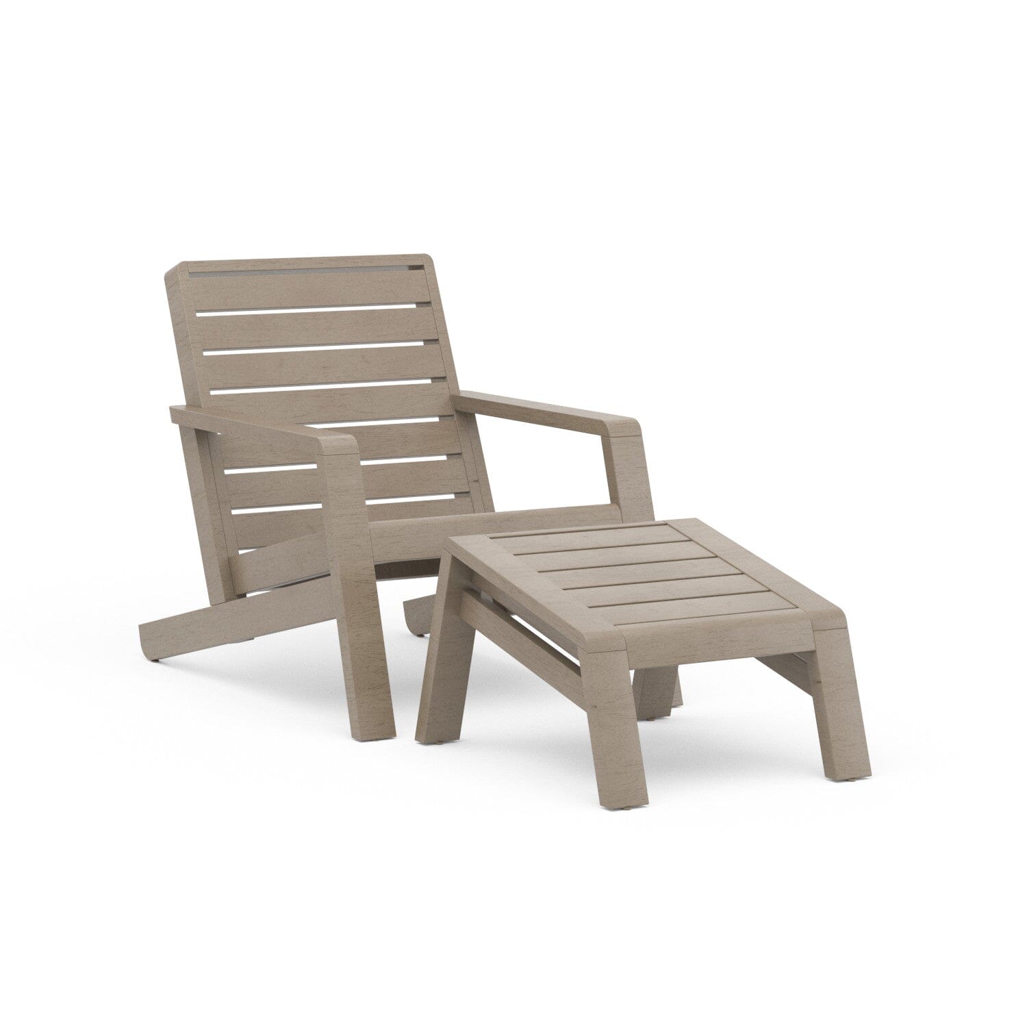 Transitional Outdoor Lounge Chair with Ottoman By Sustain Outdoor Chair Sustain